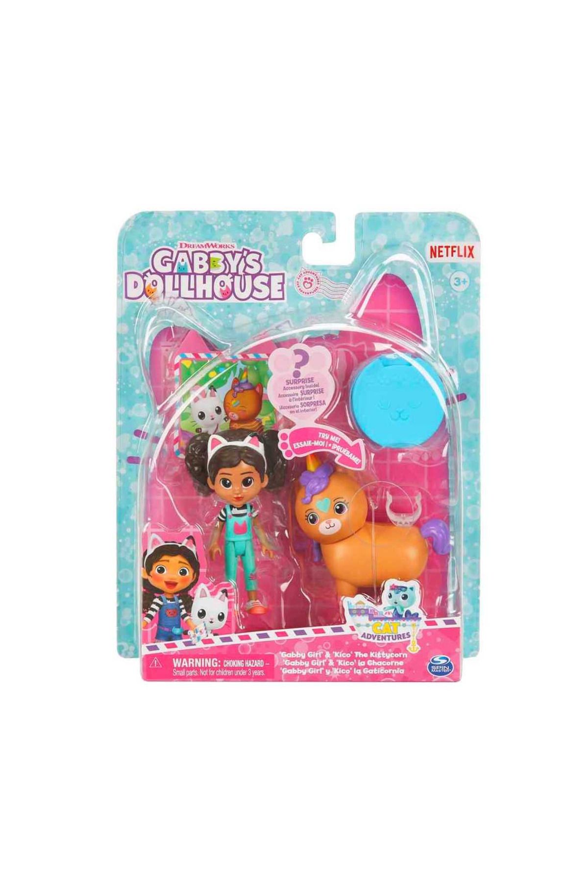 Spin Masters GABBYS DOLLHOUSE CAT TİVİTY PAKETİ GABBY VE KİTTYCORN 3+