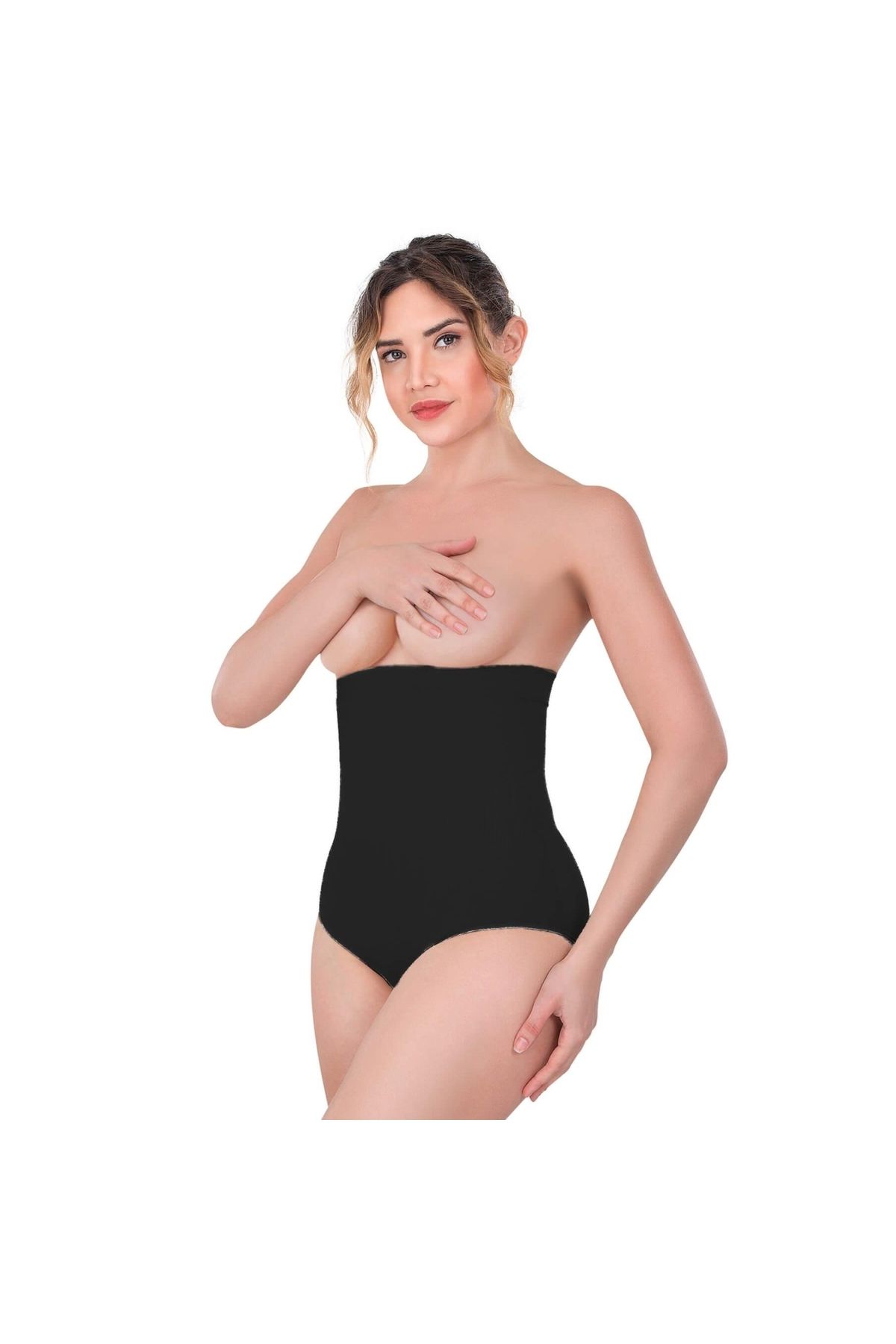 Marsilyan MODLİVE SİYAH MI Emay 2080 Yüksek Bel Çıtçıtlı Slip Korse