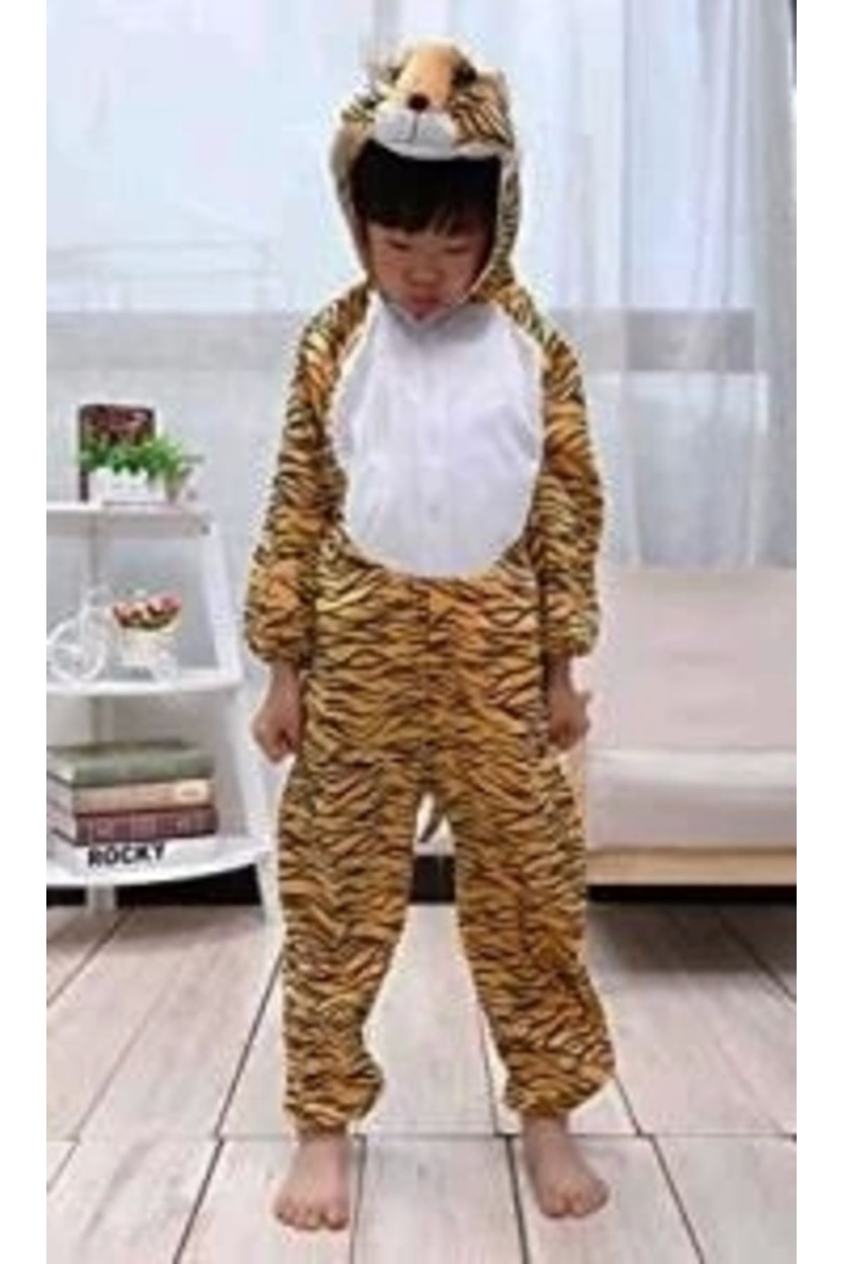 FTT SHOPPING MARKET Nessiworld Çocuk Kaplan Kostumu - Aslan Kostümü 4-5 Yaş 100 cm