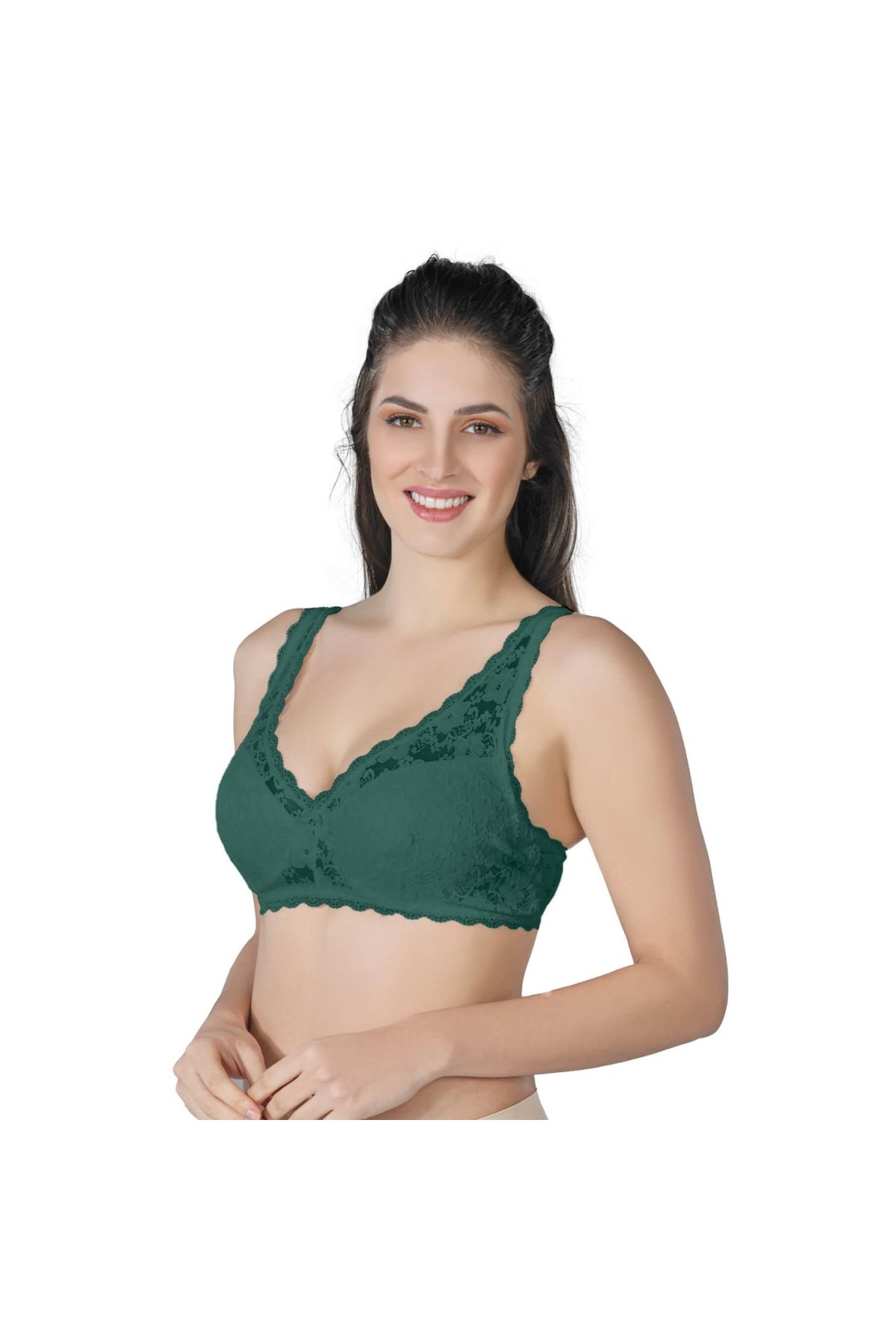 Marsilyan MODLİVE YEŞİL MI Emay 188 B Pedli Dantelli Telli Toparlayıcı Sütyen