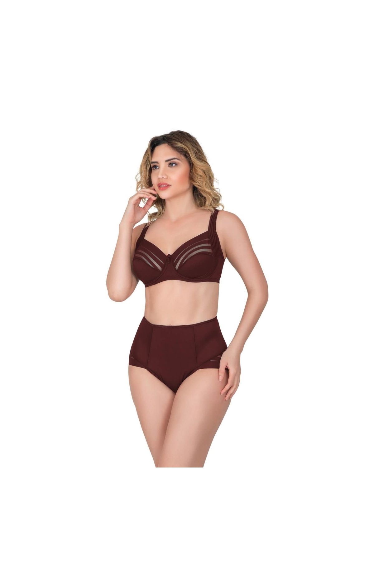 Marsilyan MODLİVE BORDO MI Emay 183 C Yan Destekli Toparlayıcı Balenli Sütyen