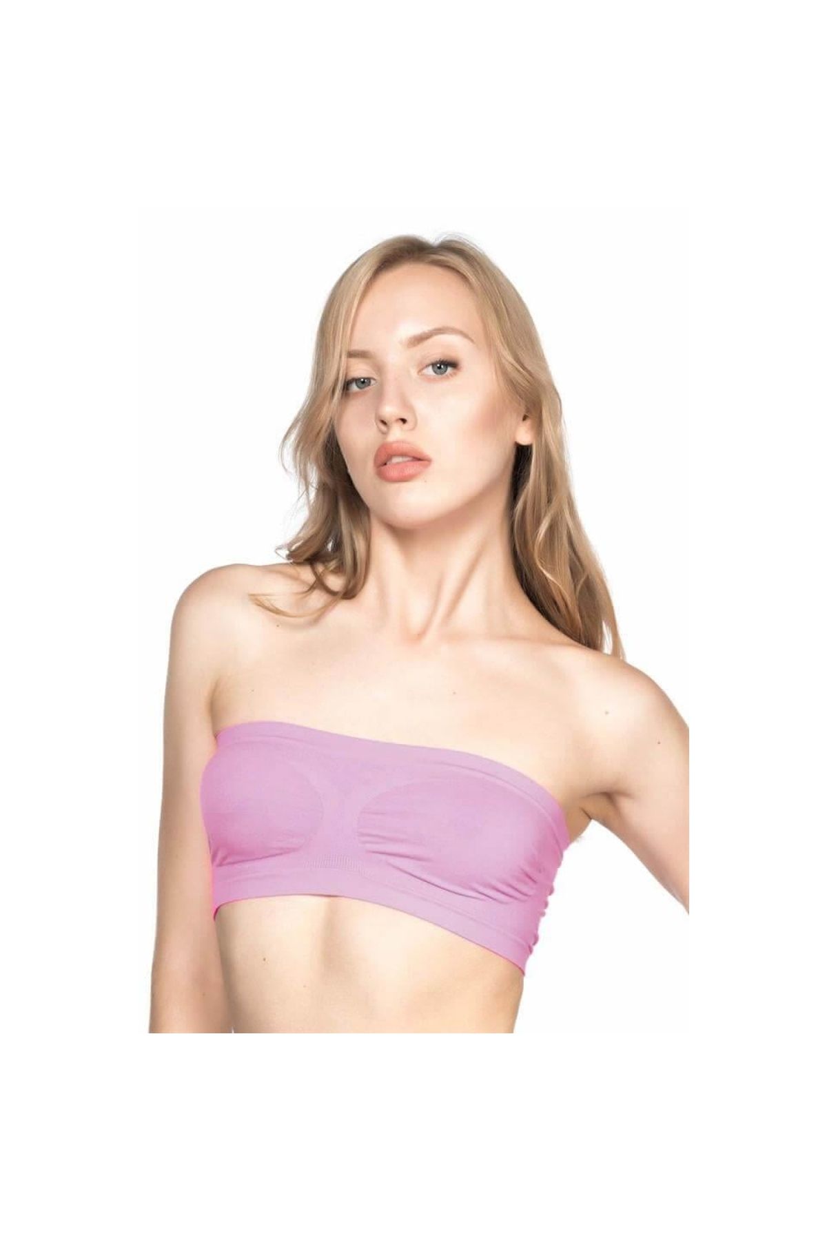 Marsilyan MODLİVE FUŞYA MI Emay 4002 Soft Straplez Büstiyer
