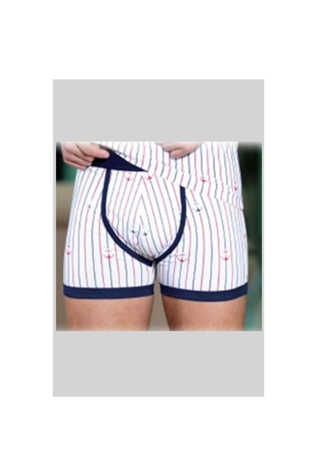 Marsilyan MODLİVE Berrak Çapa Ve Çizgi Baskı Erkek Boxer 1107