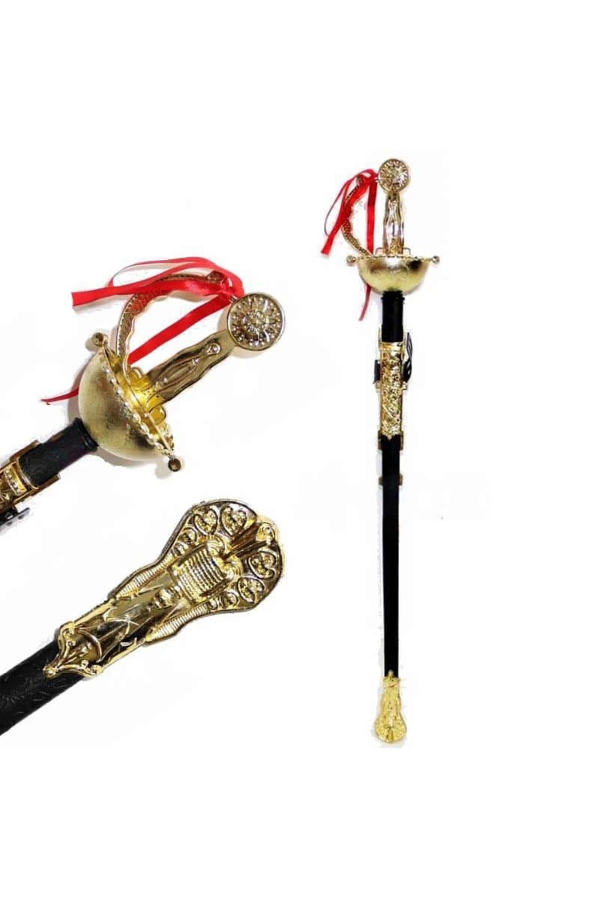 FTT SHOPPING MARKET Nessiworld Kostüm Partisi Plastik Zararsız Zorro Kılıcı Şövalye Kılıcı 62 cm