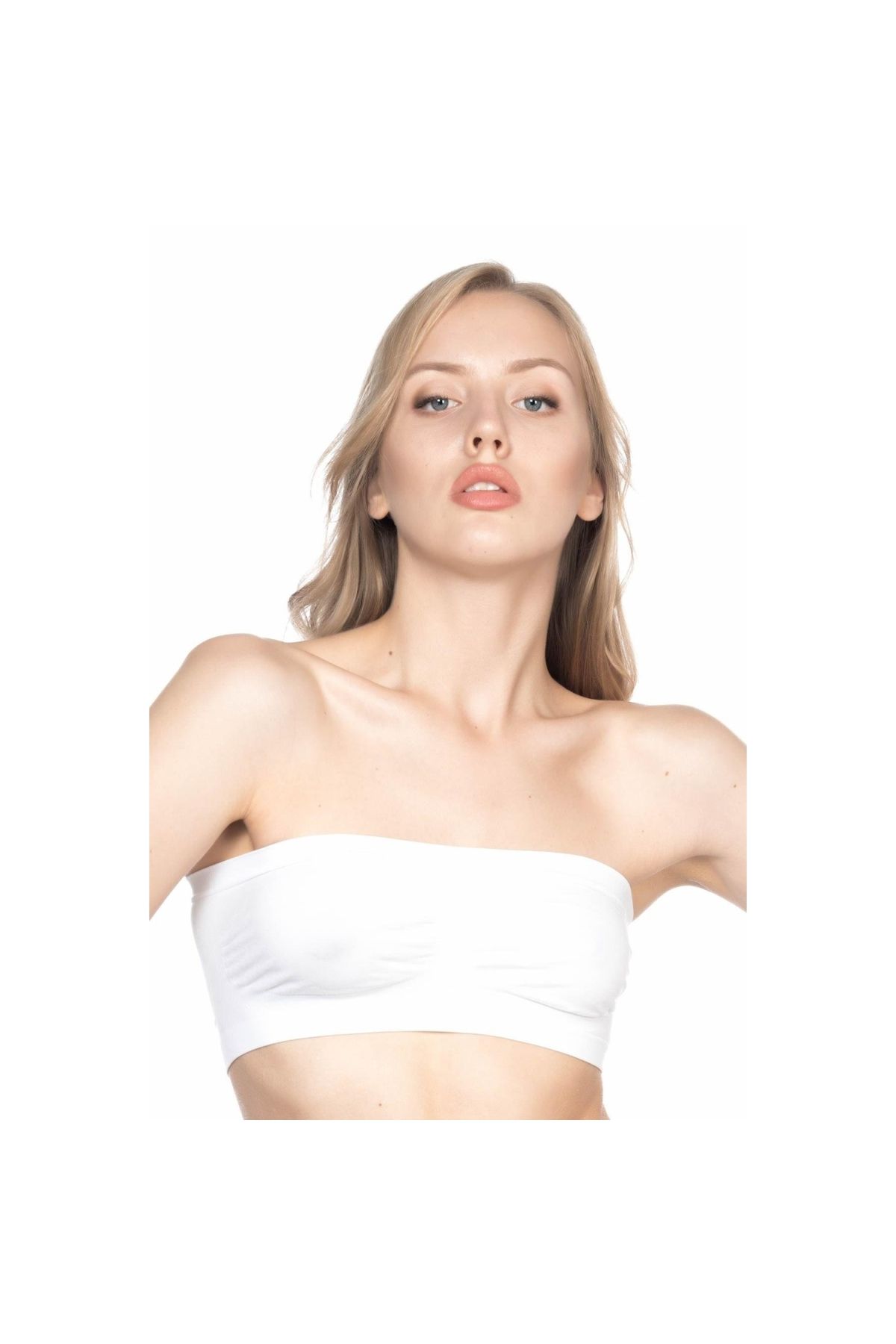 Marsilyan MODLİVE BEYAZ MI Emay 4002 Soft Straplez Büstiyer