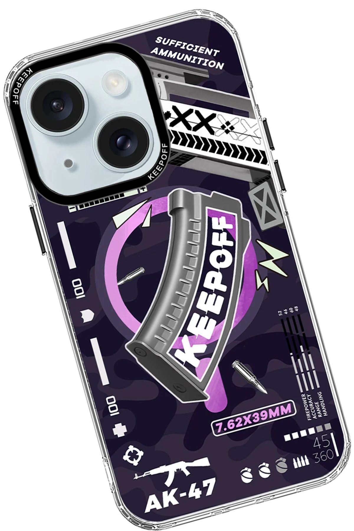 Keep Off iPhone 15 Battlefield Magsafe Kapak - Prepare Ammuniton SVLRS