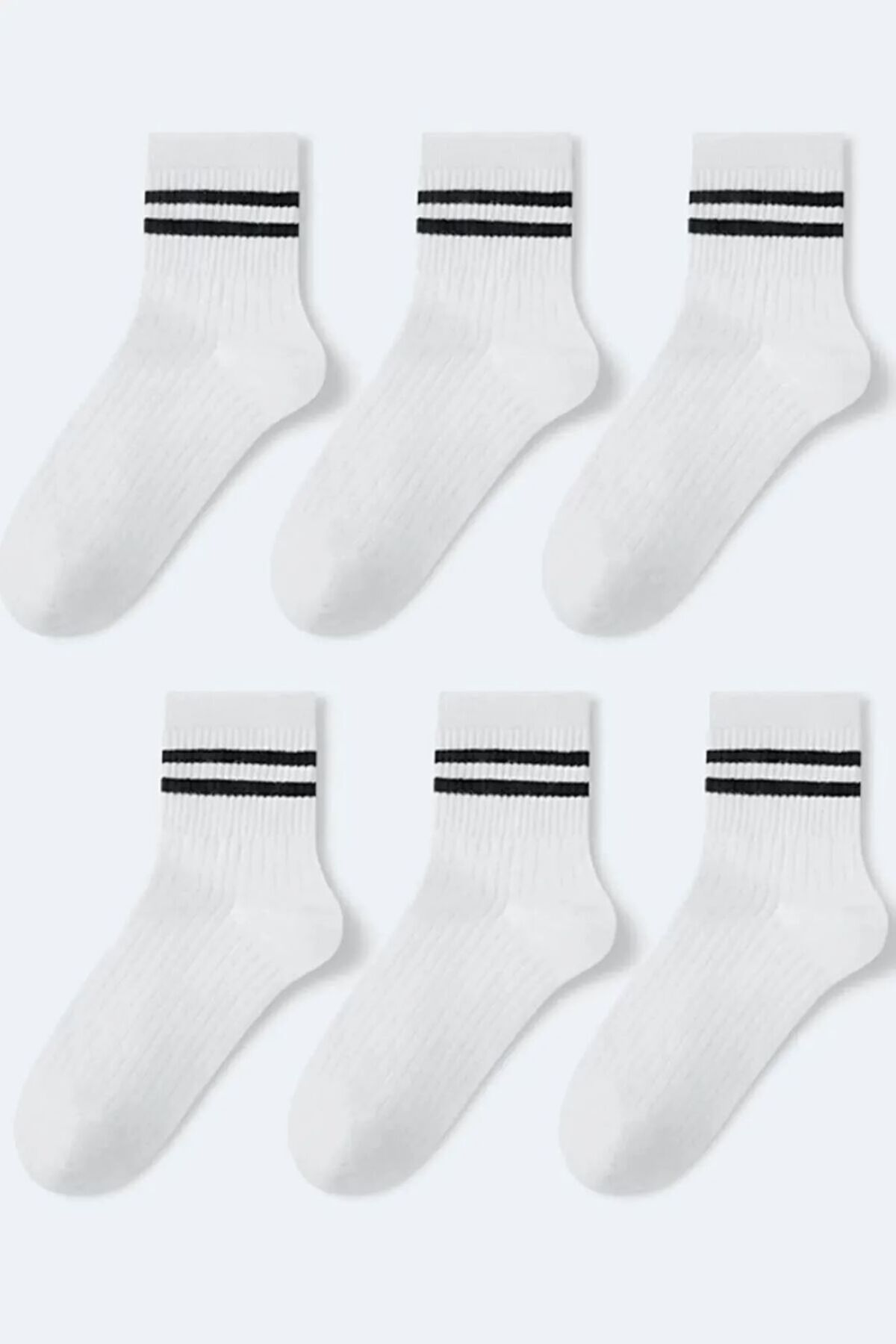peru moda 6'lı Unisex Kolej Çorap Spor