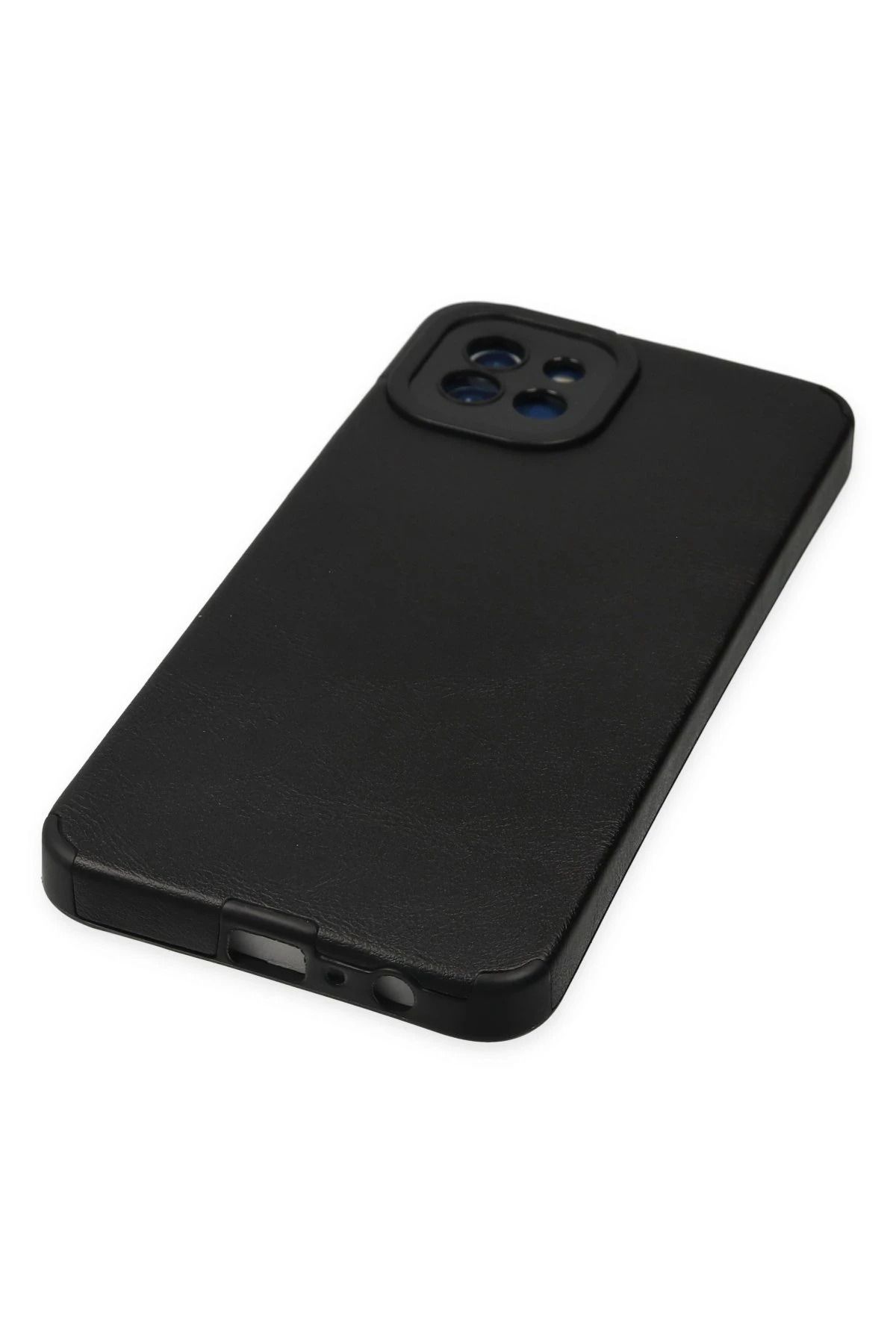 NewFace Samsung Galaxy A03 Kılıf Loop Deri Silikon - Siyah SVLRS