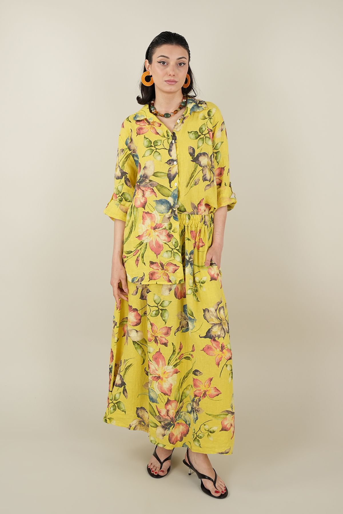 Ranasubaşı Sunset Flowers Model Etekli Takım