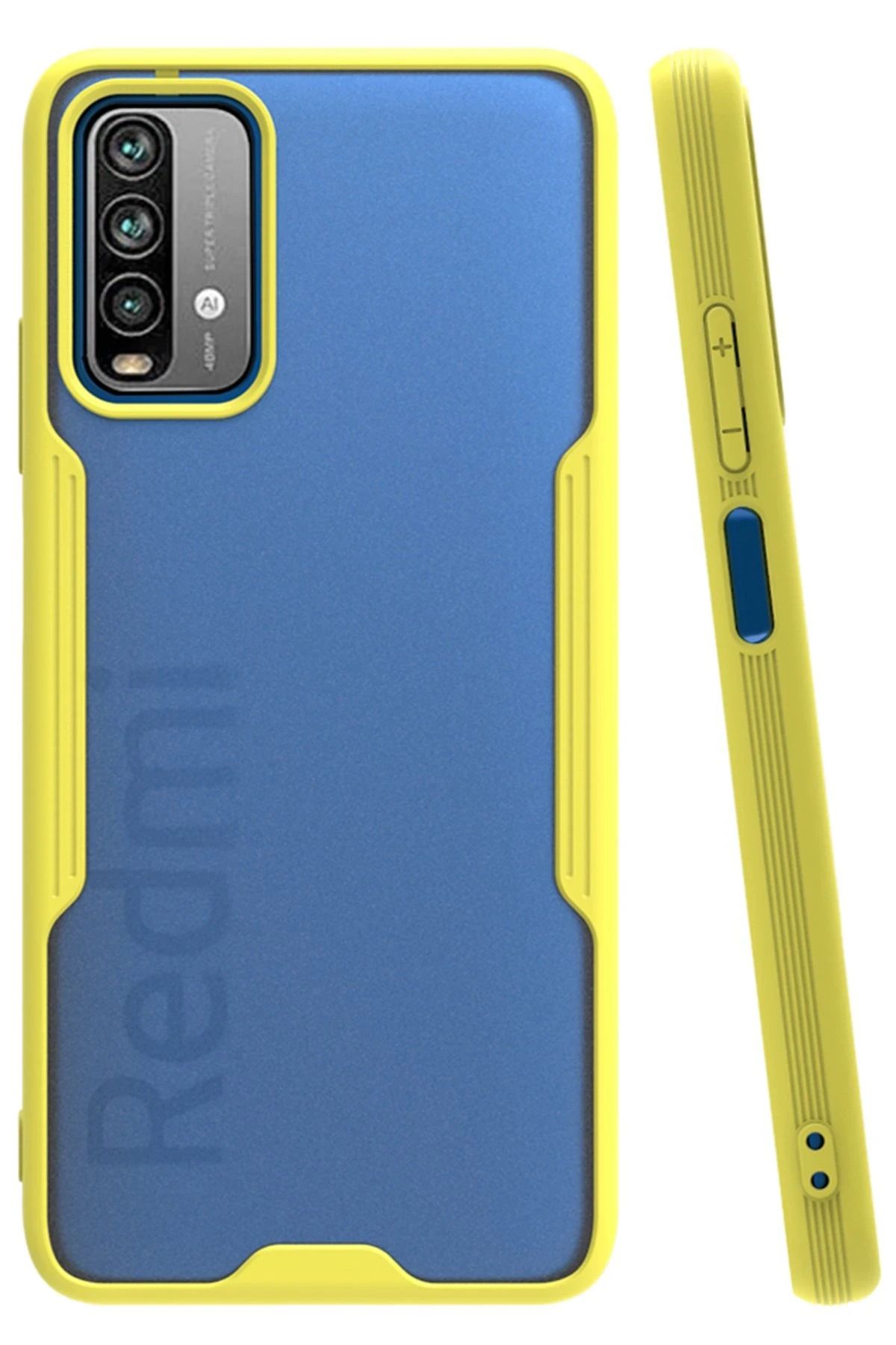 NewFace Xiaomi Redmi 9T Kılıf Platin Silikon - Sarı FLKRY