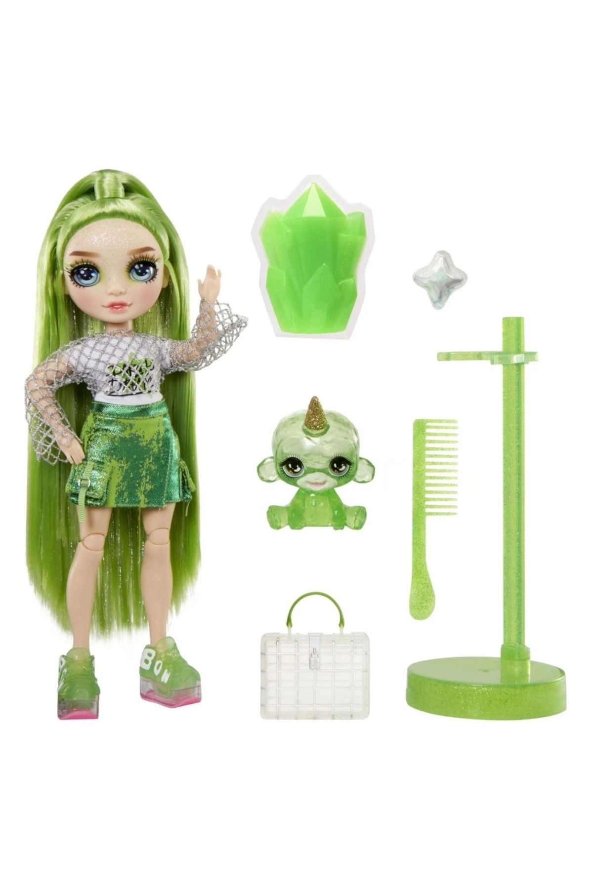 FTT SHOPPING MARKET Nessiworld Rainbow High Jade Parlak Slime ve Evcil Hayvan Serisi Bebeği