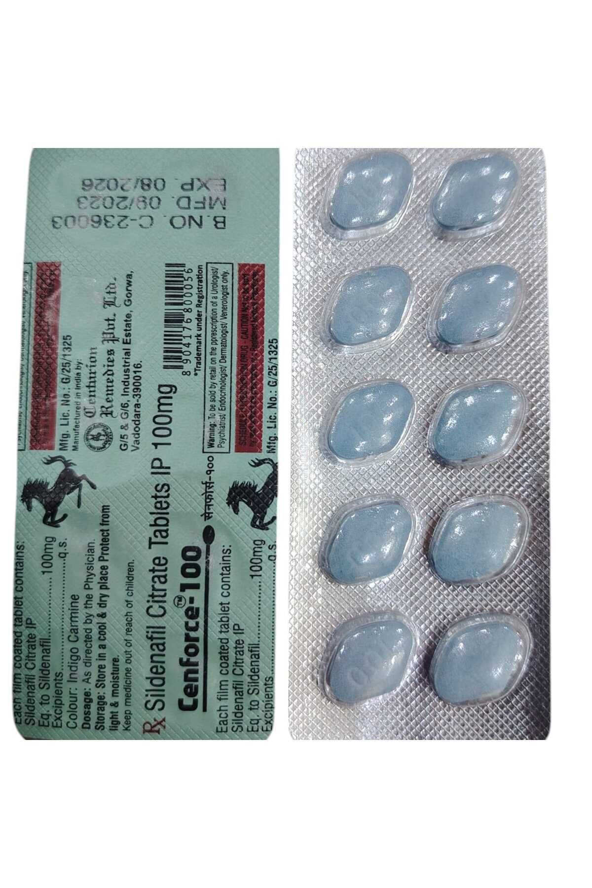 strip led-Sildenafil Synforce Vilegra 100 mg Tablets 1