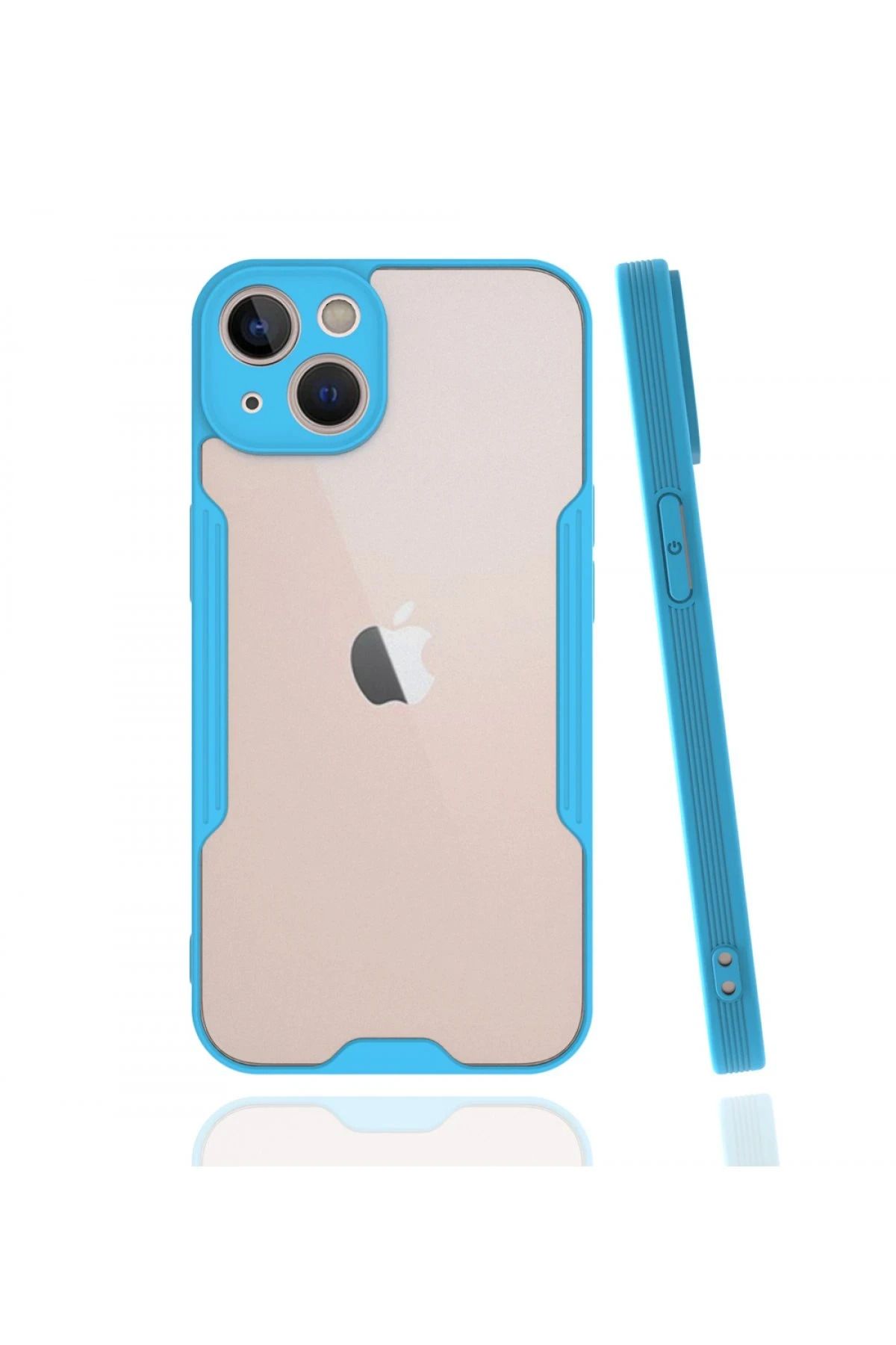 NewFace iPhone 13 Kılıf Platin Silikon - Mavi FLKRY