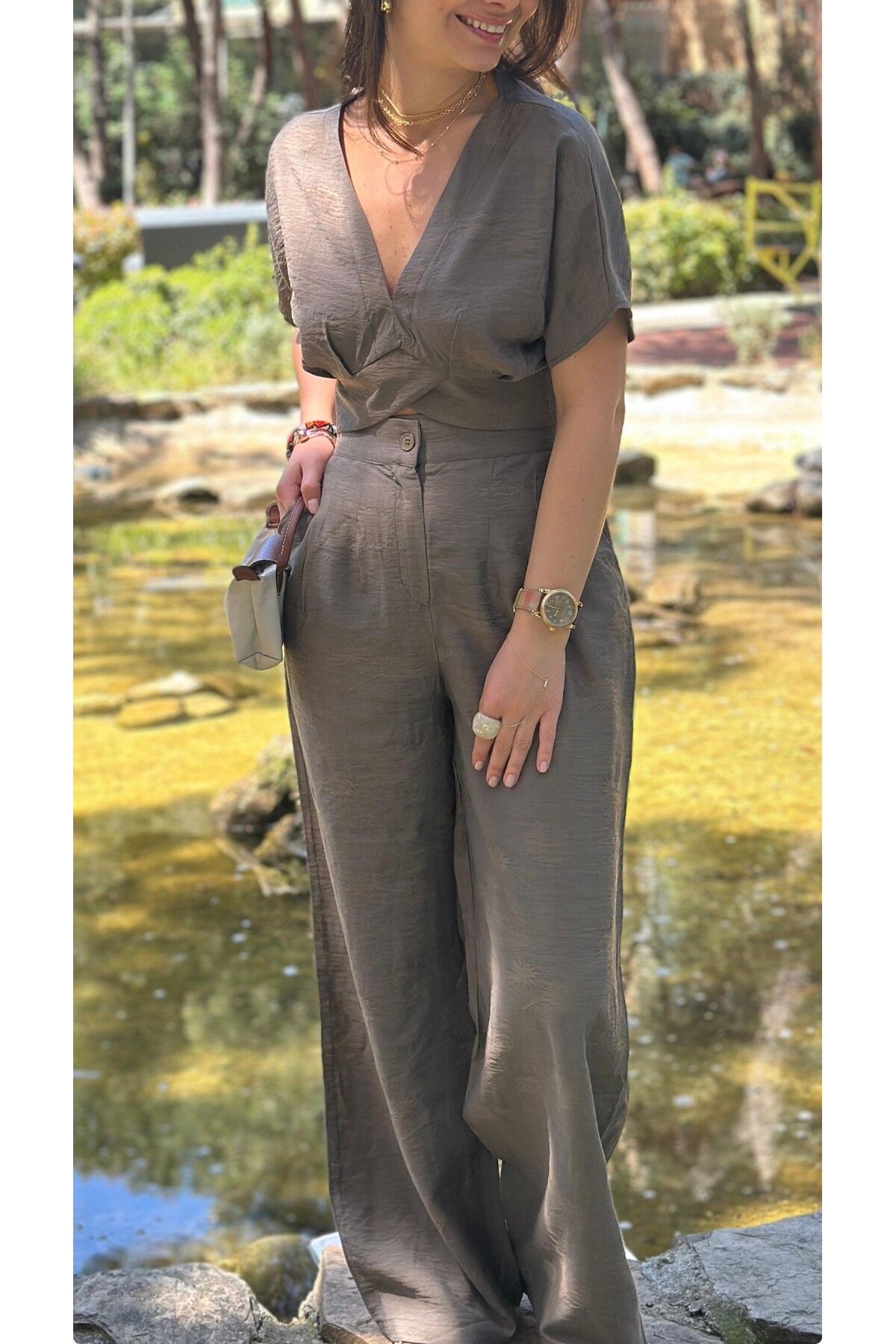 LaSorella Butik KADIN HAKİ RENK ALT ÜST TAKIM