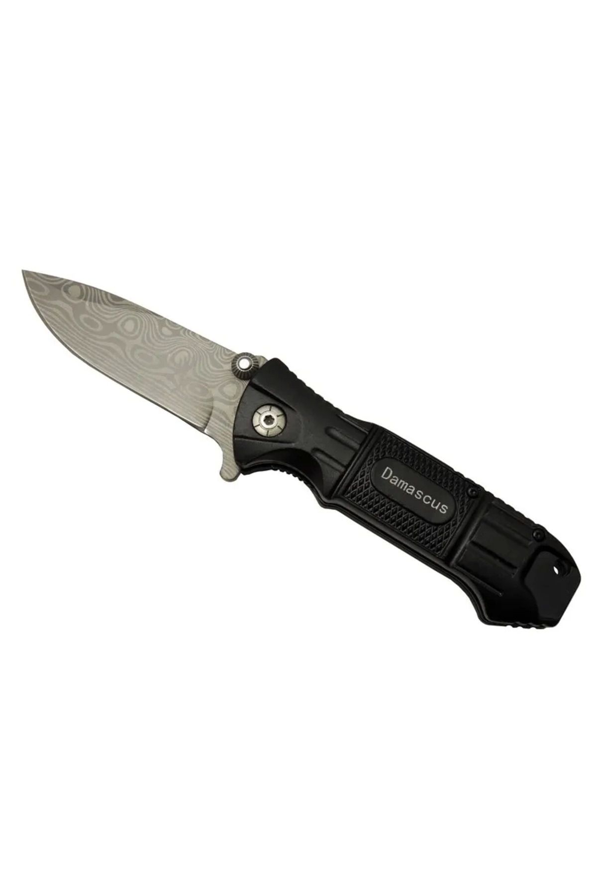 Belle Fusion 2-8 Damascus Kamp Çakı 20cm - Yarı Otomatik, Kemerlikli