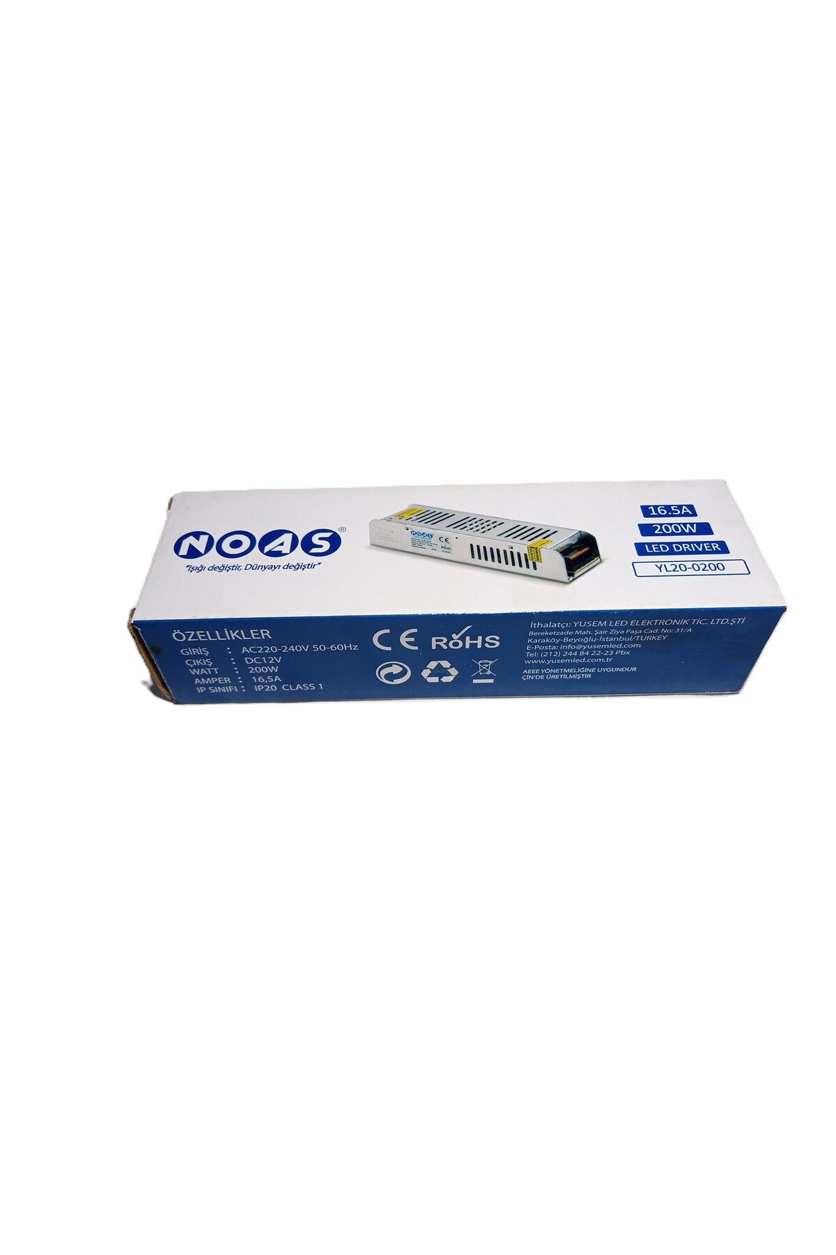 Sub Tech 12V 16,5A 200W Metal Kasa Güç Kaynağı, Güvenlik Kamerası, Led Aydınlatma Adaptörü, Trafosu