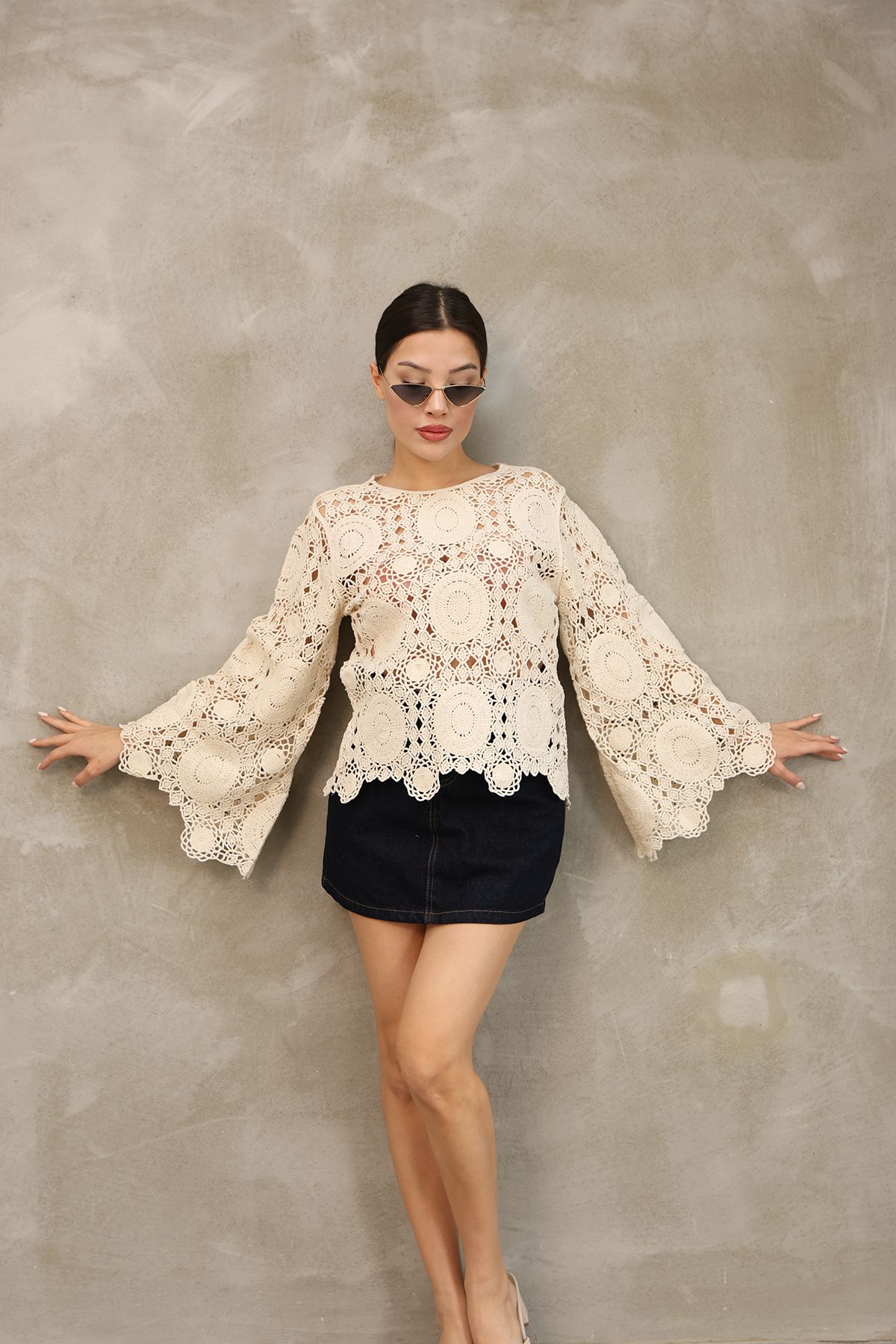 DM DİLAN MODA KADIN TIĞ İŞİ BLUZ