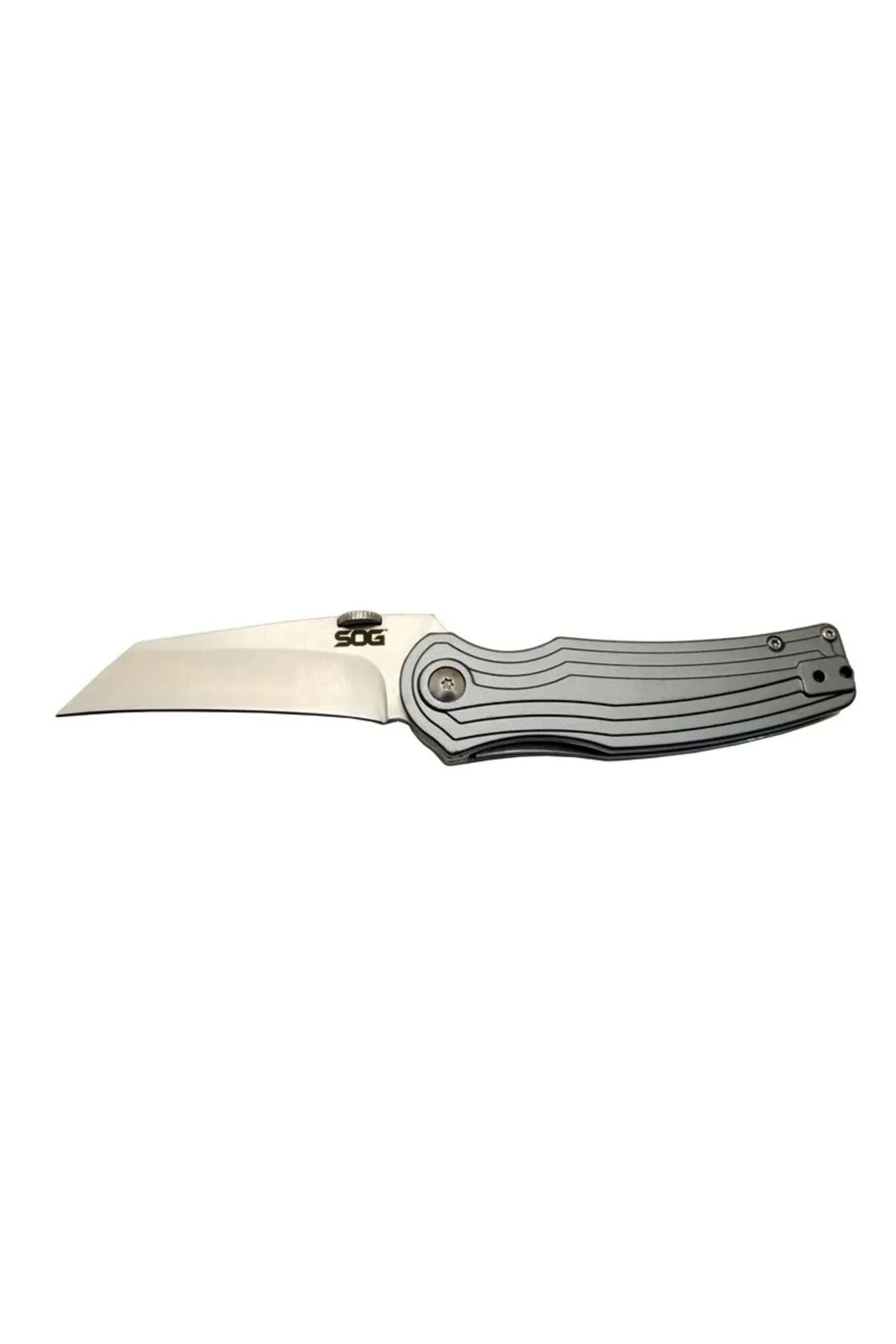 Belle Fusion Pinkerton 0689 Gri Kamp Çakı 18cm - Yarı Otomatik, Kemerlikli, Kutulu