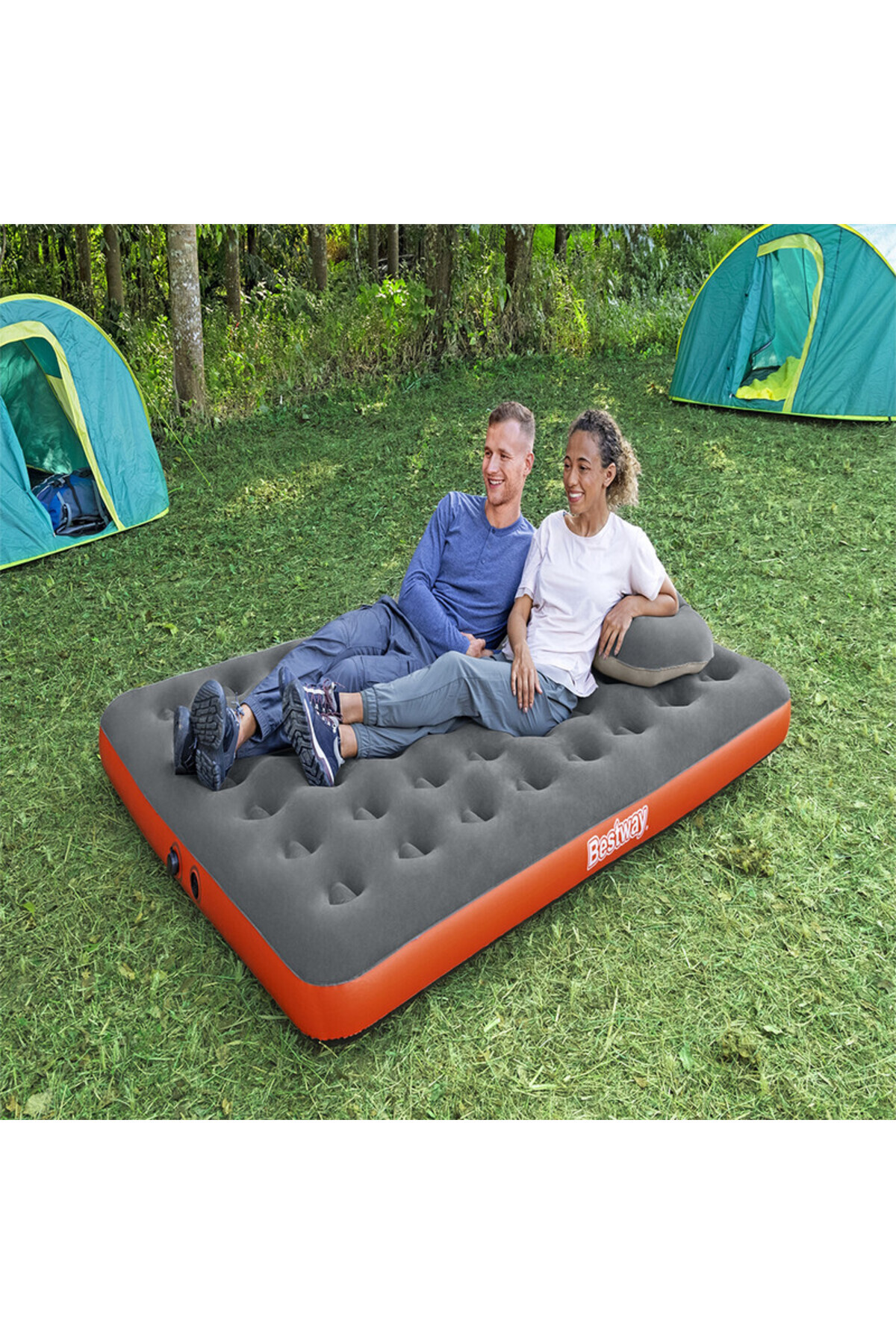 BESTWAY-Bestway Roll 'n Relax Queen Air Bed 2.03MX 1.52MX 22 cm 26-67703 2