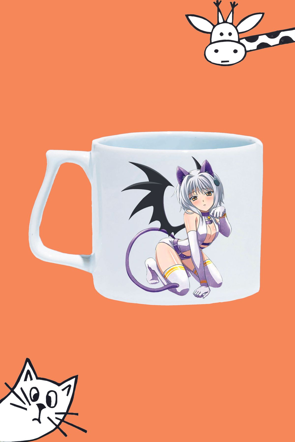 Olympus plus KONEKO KARAKTER ANİME High School DxD TASARIM BASKILI LÜKS KUPA BARDAK