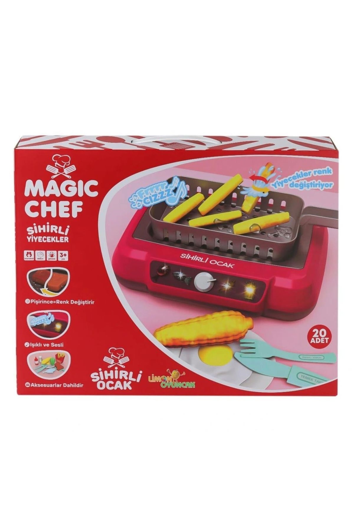 Eng Nessiworld 2A550 Magic Chef Barbekü Ocak Seti -Limon Oyuncak