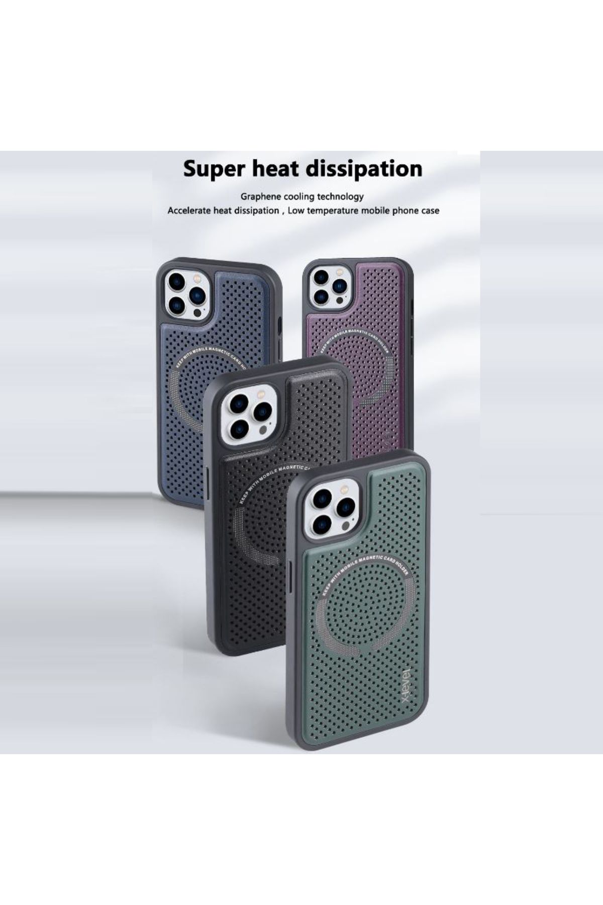 REDz Accessories-Magic Magnet Case, Magsafe, X-LEVEL, Compatible with iPhone 13, Wireless Charging, Cherry 2