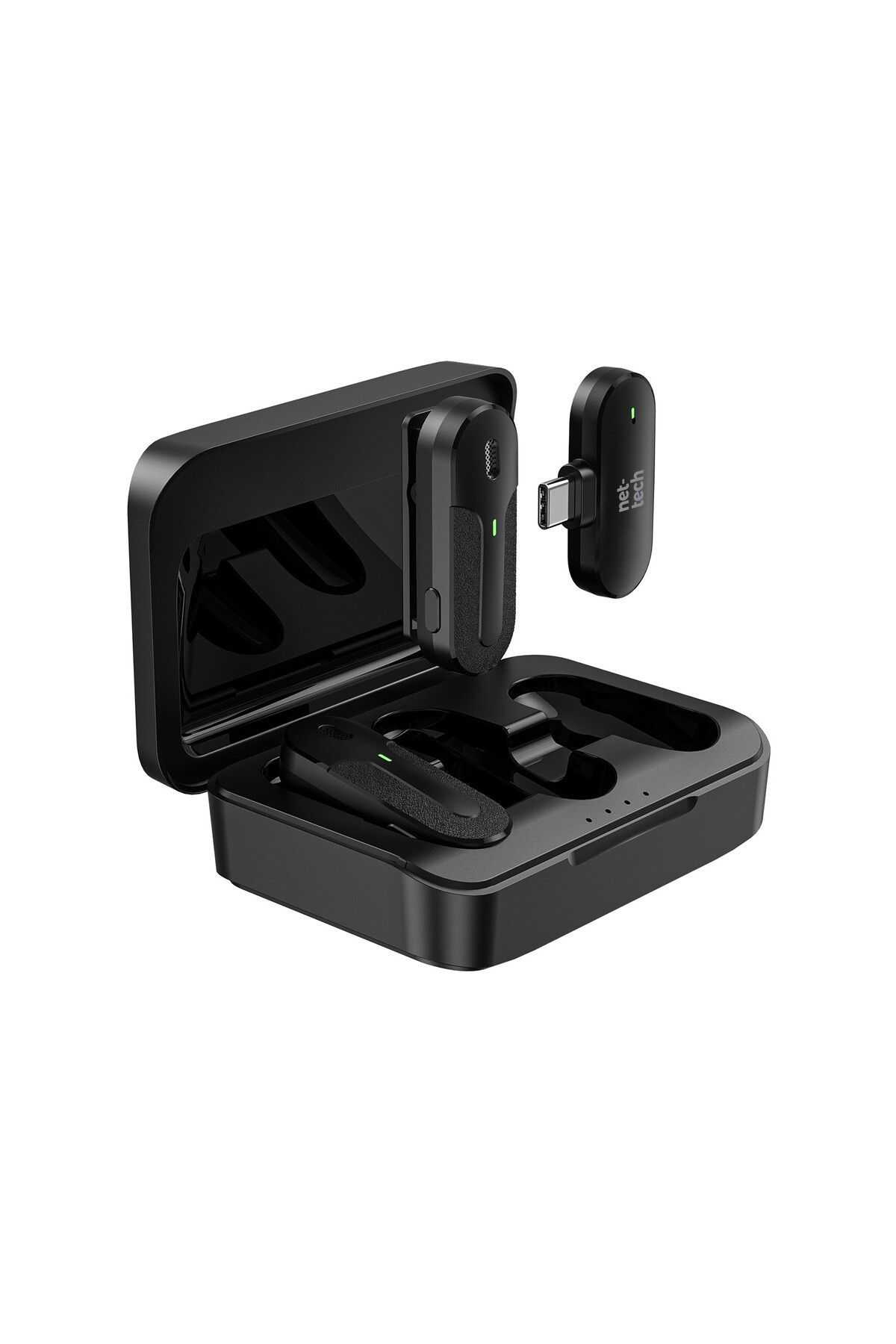 Nettech NT-0T08 Type-C Duo Wireless Mini Kablosuz Yaka Mikrofonu
