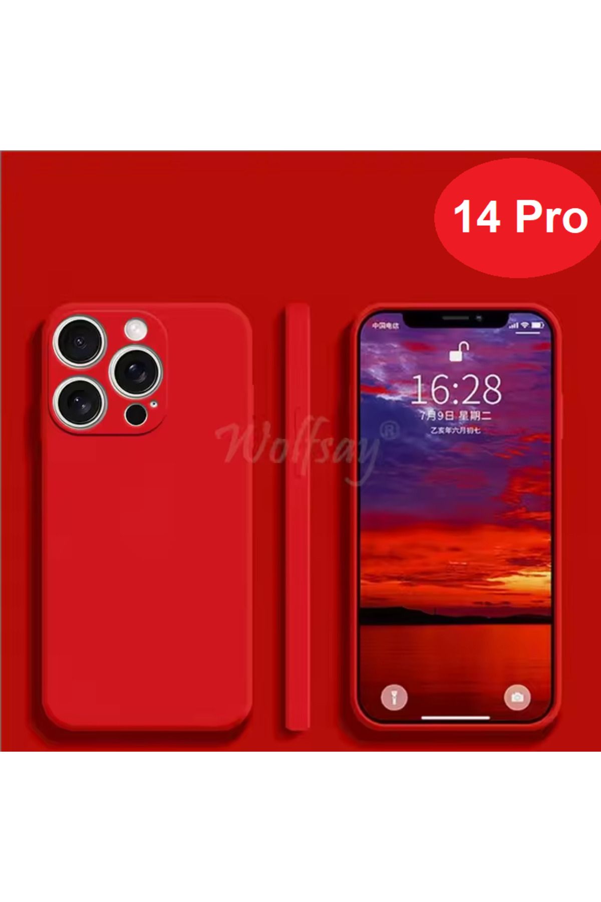 Balerion Apple iPhone 14 Pro Kılıf Kadife Lansman Soft Yumuşak Liquid Silikon Kamera Lens Korumalı Kapak