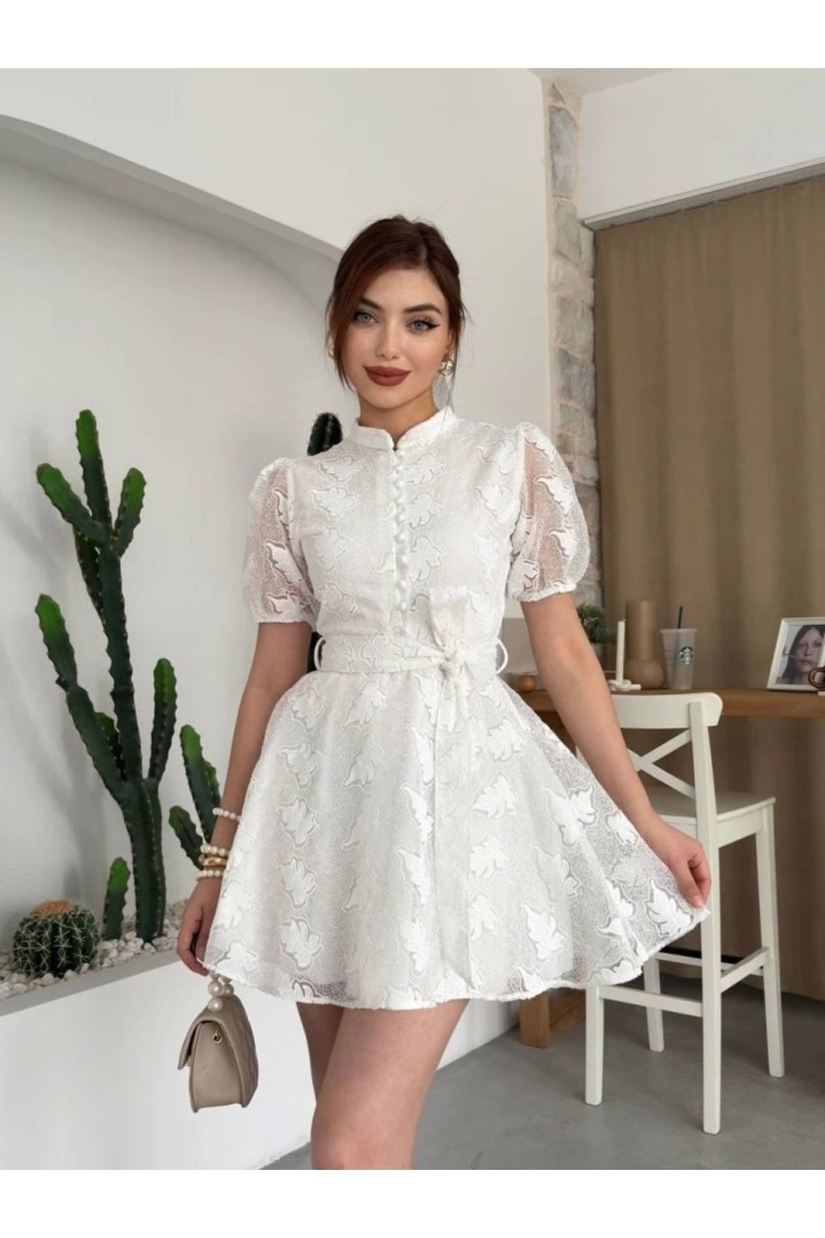 Butik Erwa Kemer Detaylı Elbise