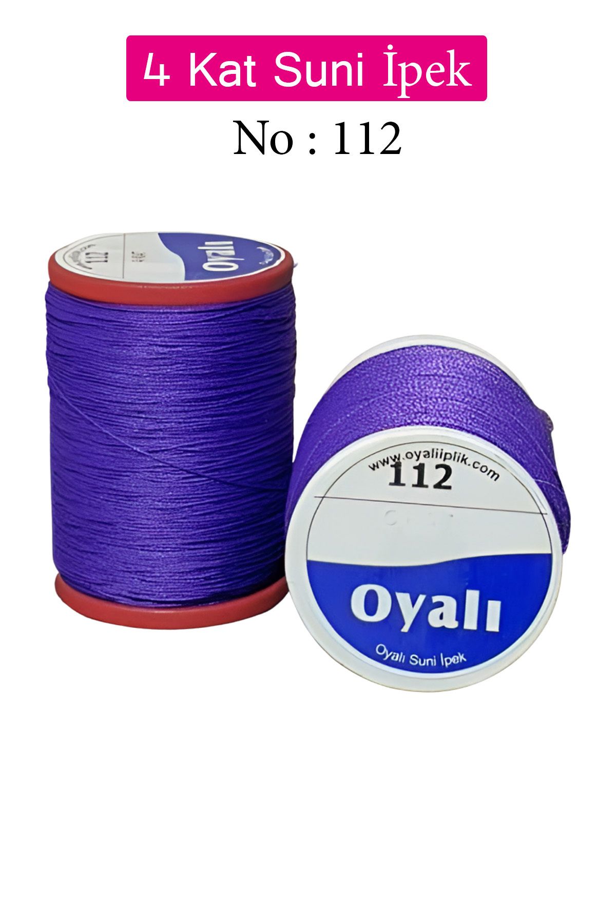 Angoravi Oyalı 4 Kat Suni İpek İplik İğne Oyası Boncuk İpi Tığ Oyası No:112