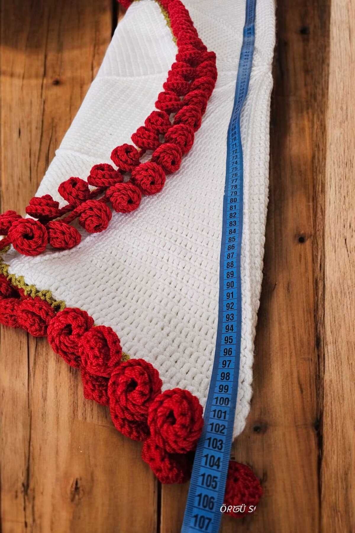 Örgü Sanatı DilekÇak Birebir Görseldeki Ürün Gelir, 94 cm 77 Adet Çiçek Buketi. Çiçekli Battaniye, Buket Battaniye. Şal