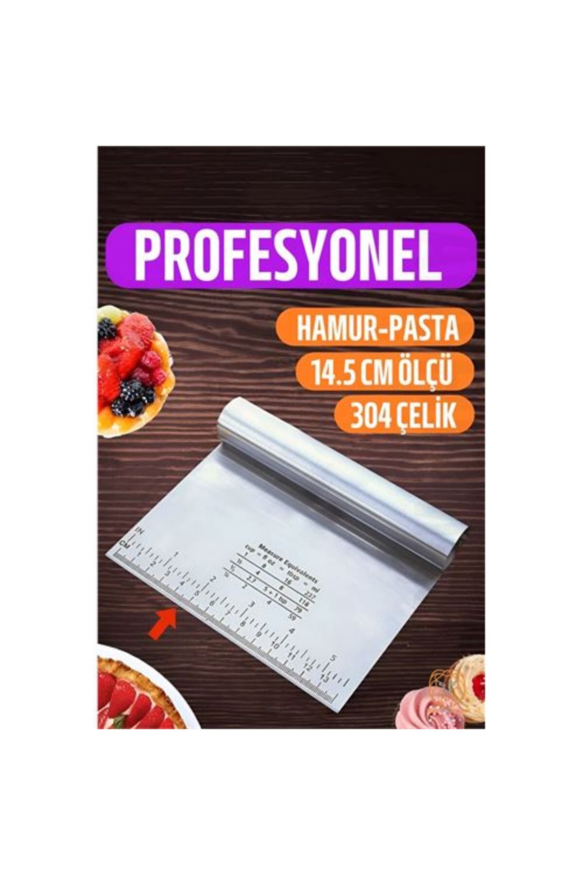 BY NEVSER ModaCar Hamur Kesici Spatula Profesyonel 304 Paslanmaz Çelik