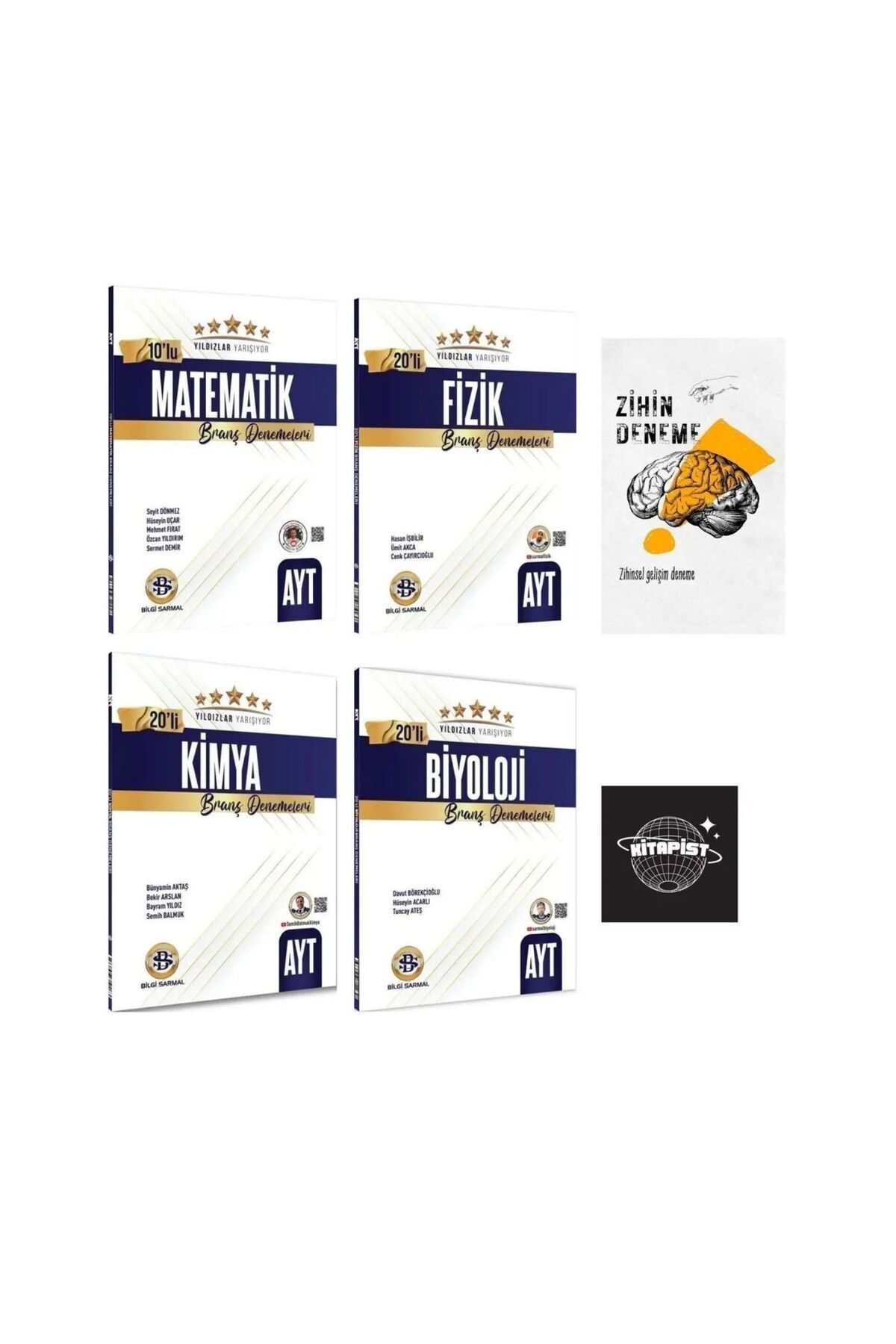 Bilgi Sarmal Yayınları BİLGİSARMAL- AYT MAT FİZİK KİMYA BİYOLOJİ YILDIZLAR YARIŞIYOR BRANŞ DENEMELERİ+ZİHİNDENEME.KS-s575
