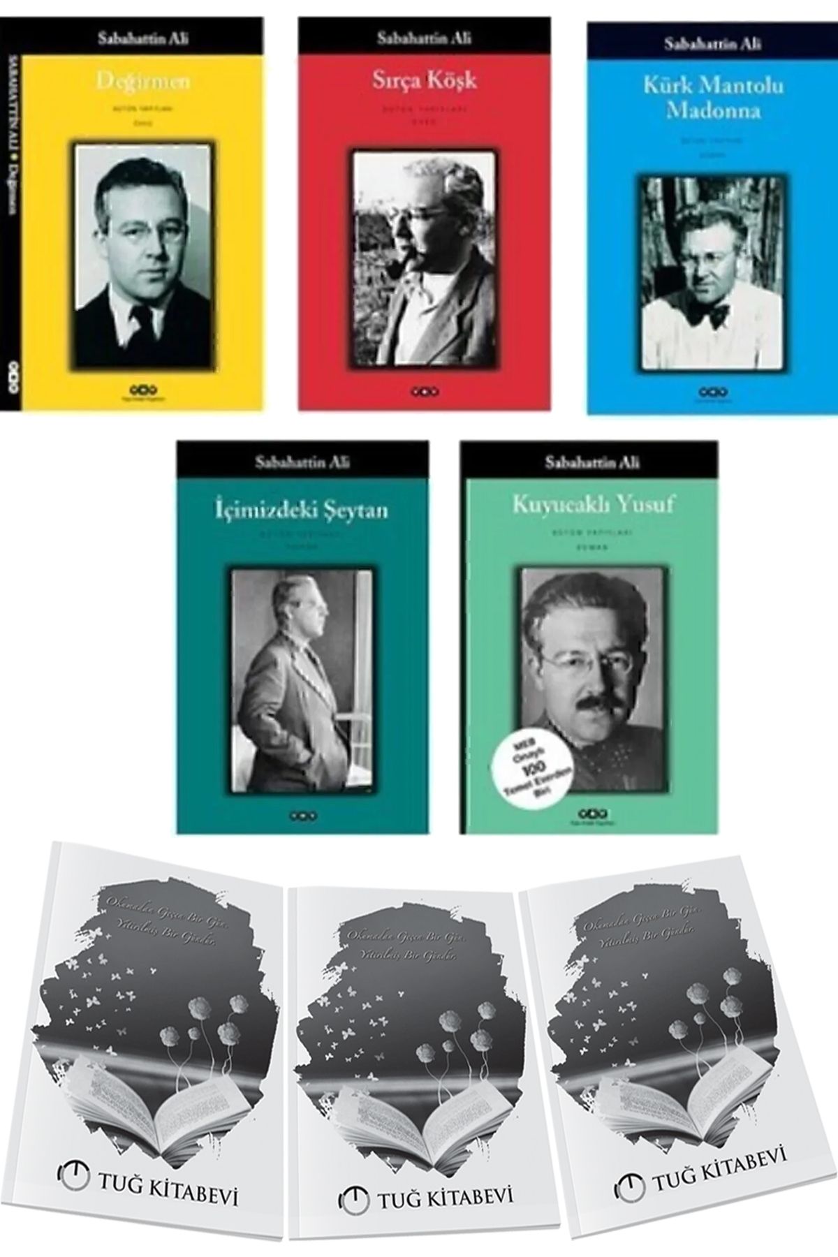 İndigo Kitap Değirmen Sırça Köşk Kürk Mantolu Madonna İçimizdeki Şeytan Kuyucaklı Yusuf 5li Set + Hediyeli
