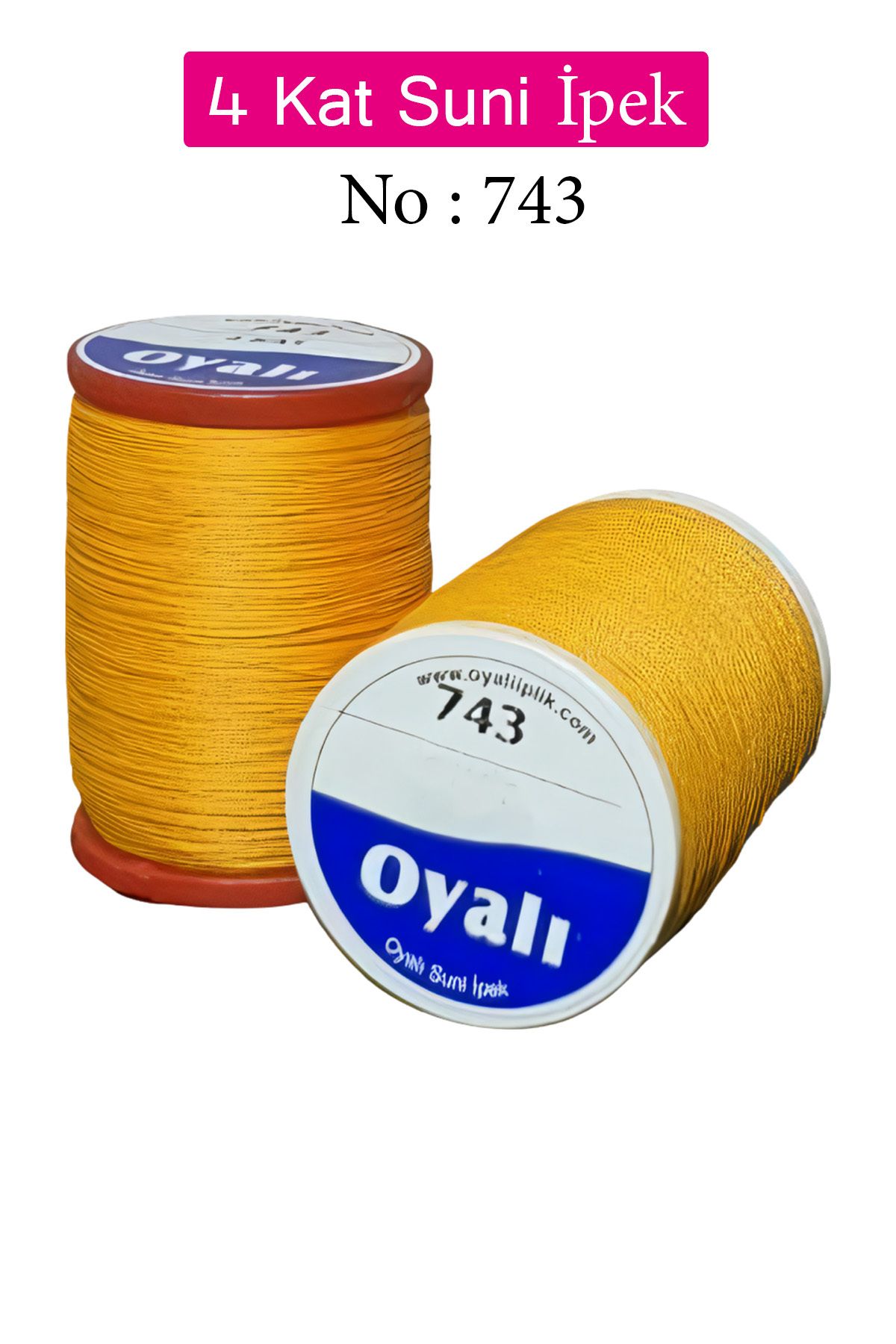 Nurum E Tİcaret Oyalı 4 Kat Suni İpek İplik İğne Oyası Boncuk İpi Tığ Oyası No:743