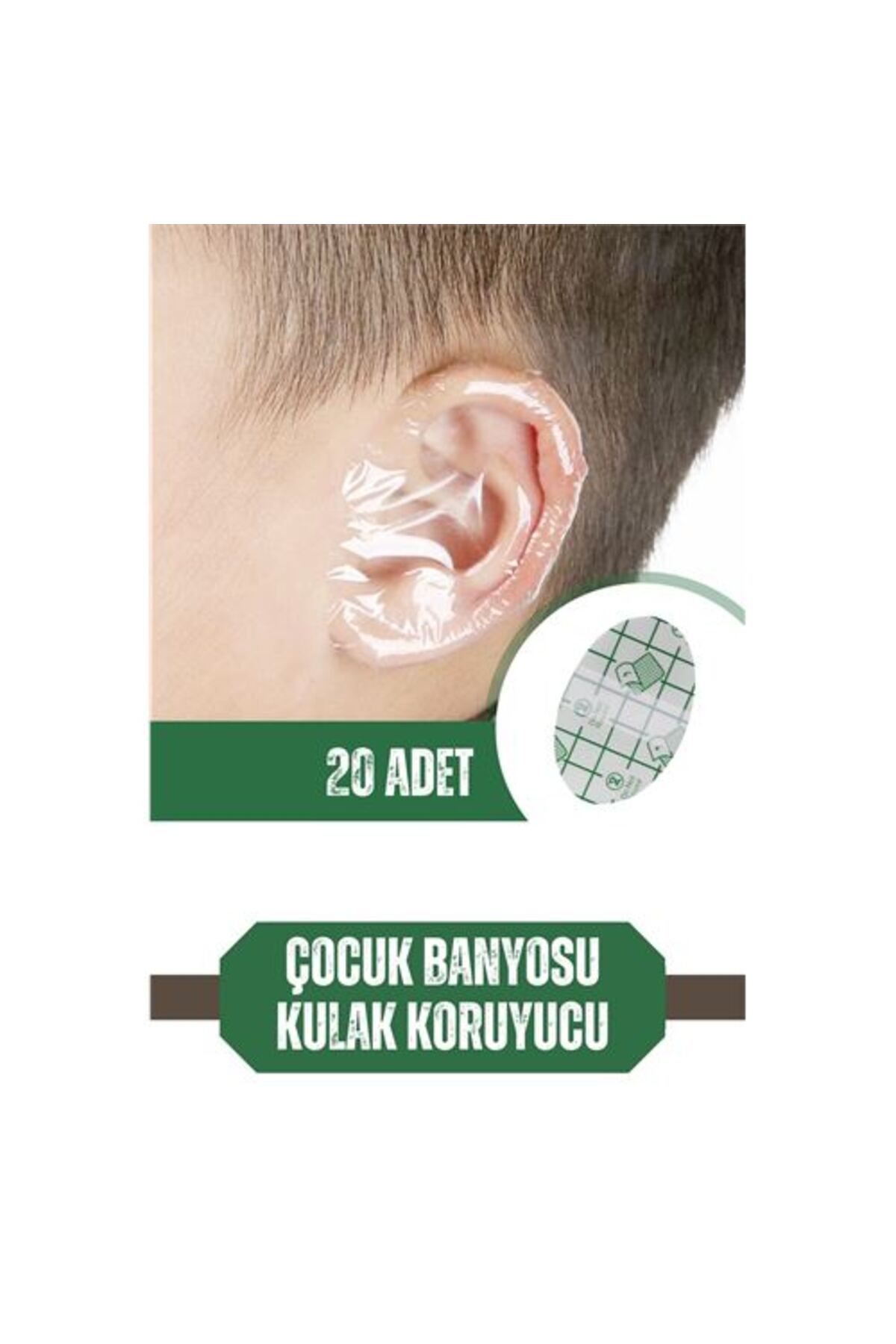 BY NEVSER Çocuk Banyo Kulak Koruyucu Su Geçirmez 20 Adet