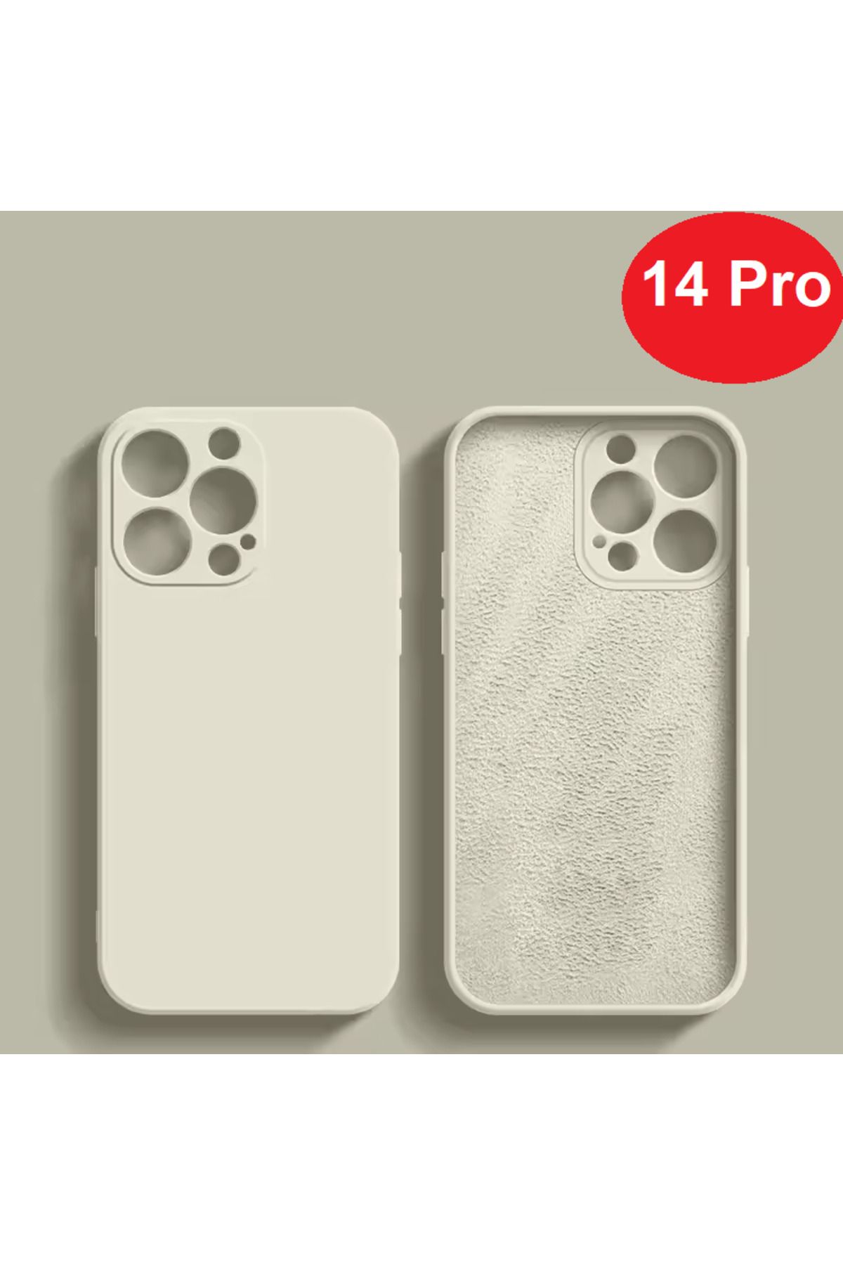 Balerion Apple iPhone 14 Pro Kılıf Kadife Lansman Soft Yumuşak Liquid Silikon Kamera Lens Korumalı Kapak