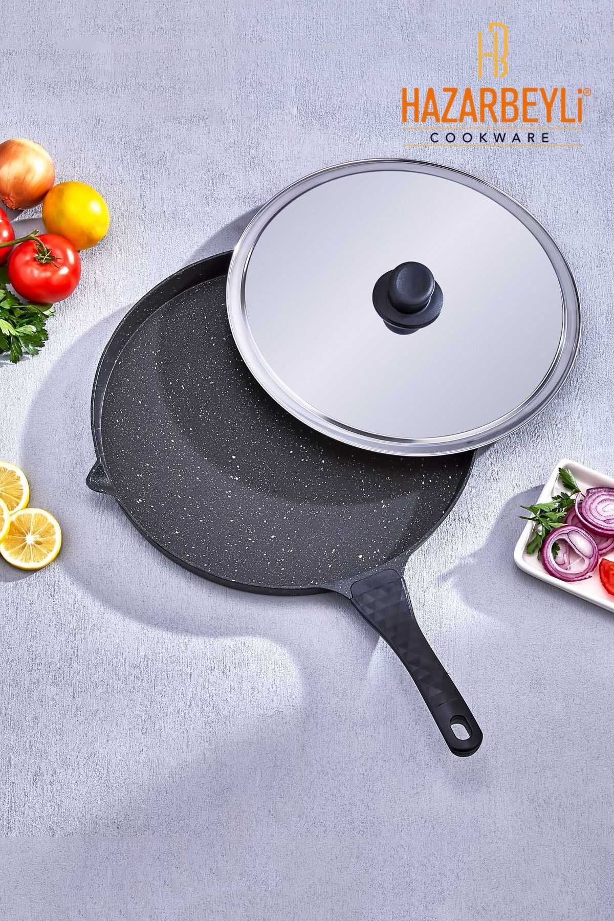 Sultan A Kalite 34 Cm Döküm Granit Balık Tavası