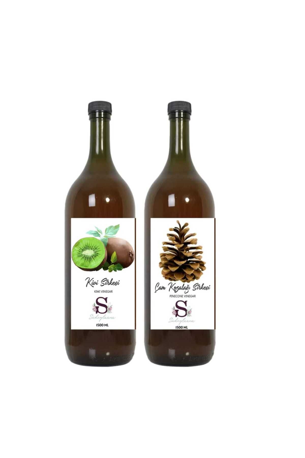 Süheylaana Doğal Kivi Sirkesi 1500 Ml - Doğal Çam Kozalağı Sirkesi 1500 Ml