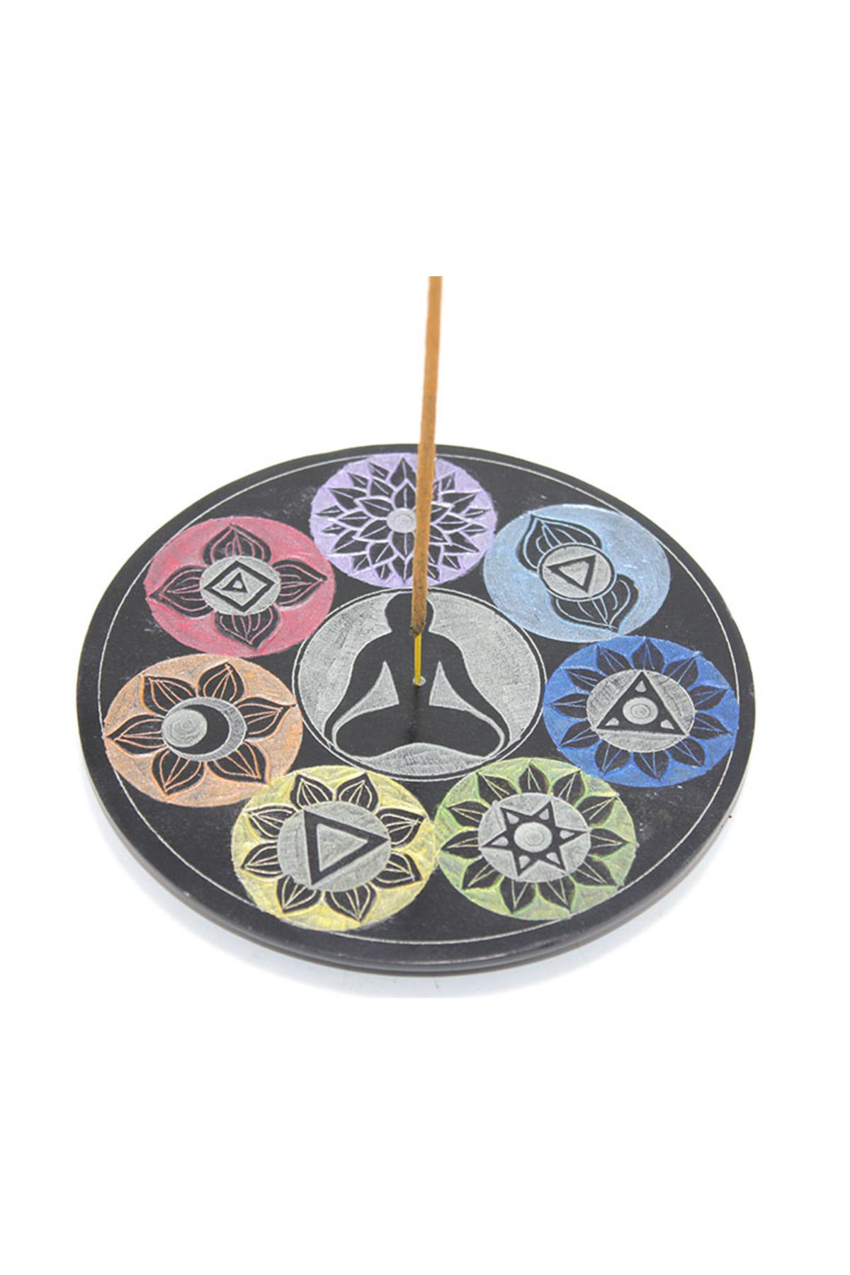 Tunastore Obsidian Taşı 7 Çakra (Chakra) Tasarımı Tütsülük