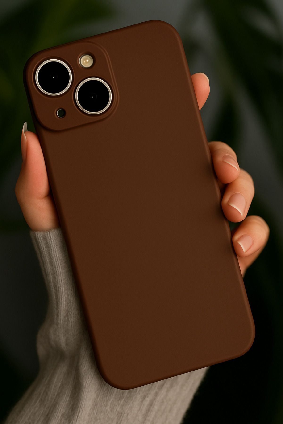 Balerion Apple iPhone 14 Kılıf Kadife Lansman Soft Yumuşak Liquid Silikon Kamera Lens Korumalı Kapak