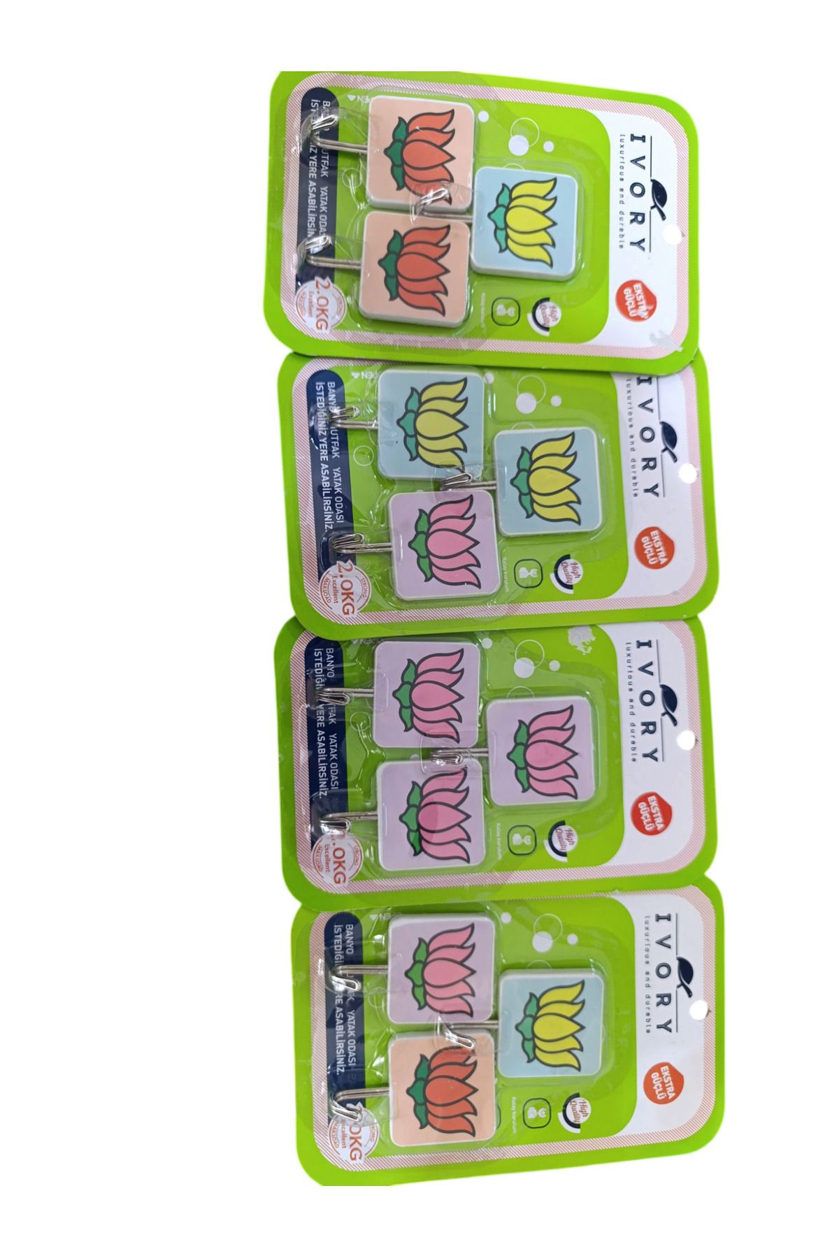 IVORY Yapışkanlı Askı 2 Paket(6 adet)