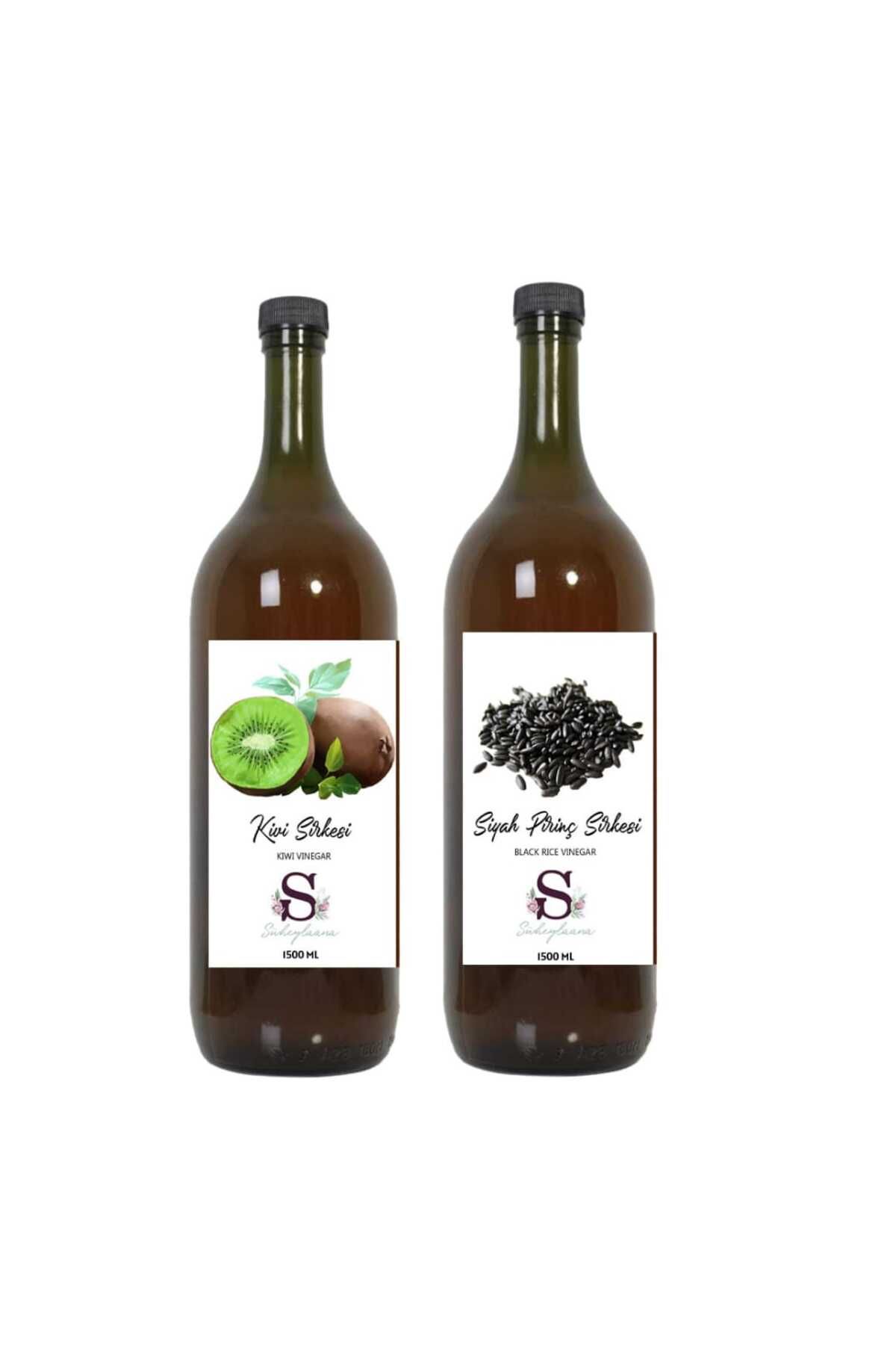 Süheylaana Doğal Kivi Sirkesi 1500 Ml - Doğal Siyah Pirinç Sirkesi 1500 Ml