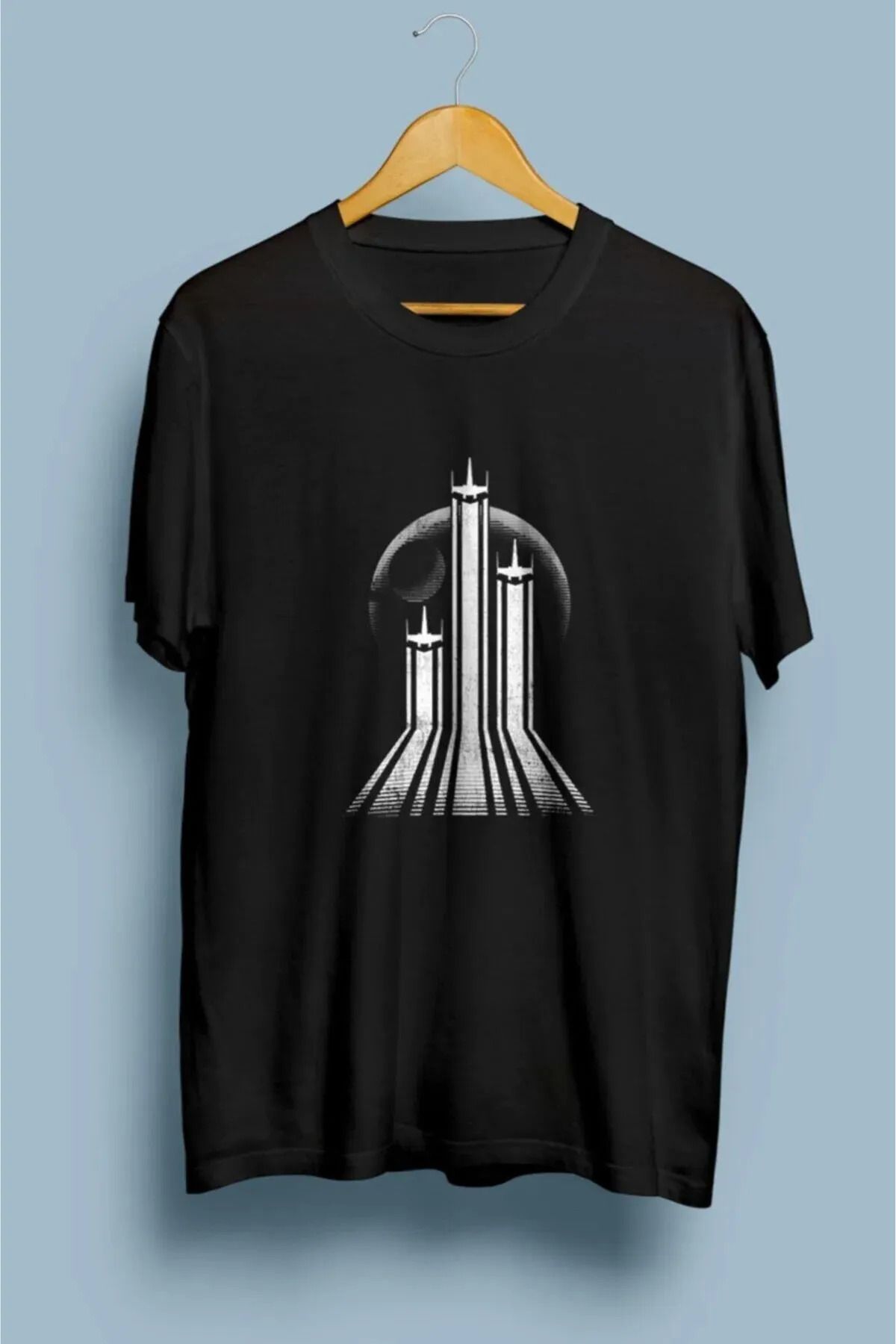 FeaR LeeS Retro Galactic White Print Baskılı Unisex Tshirt