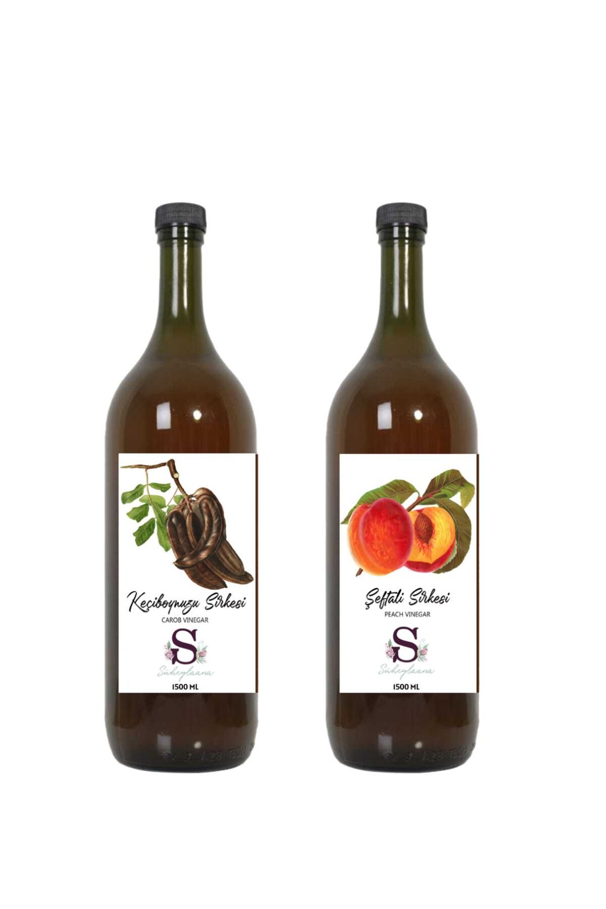 Süheylaana Doğal Keçiboynuzu Sirkesi 1500 Ml - Doğal Şeftali Sirkesi 1500 Ml