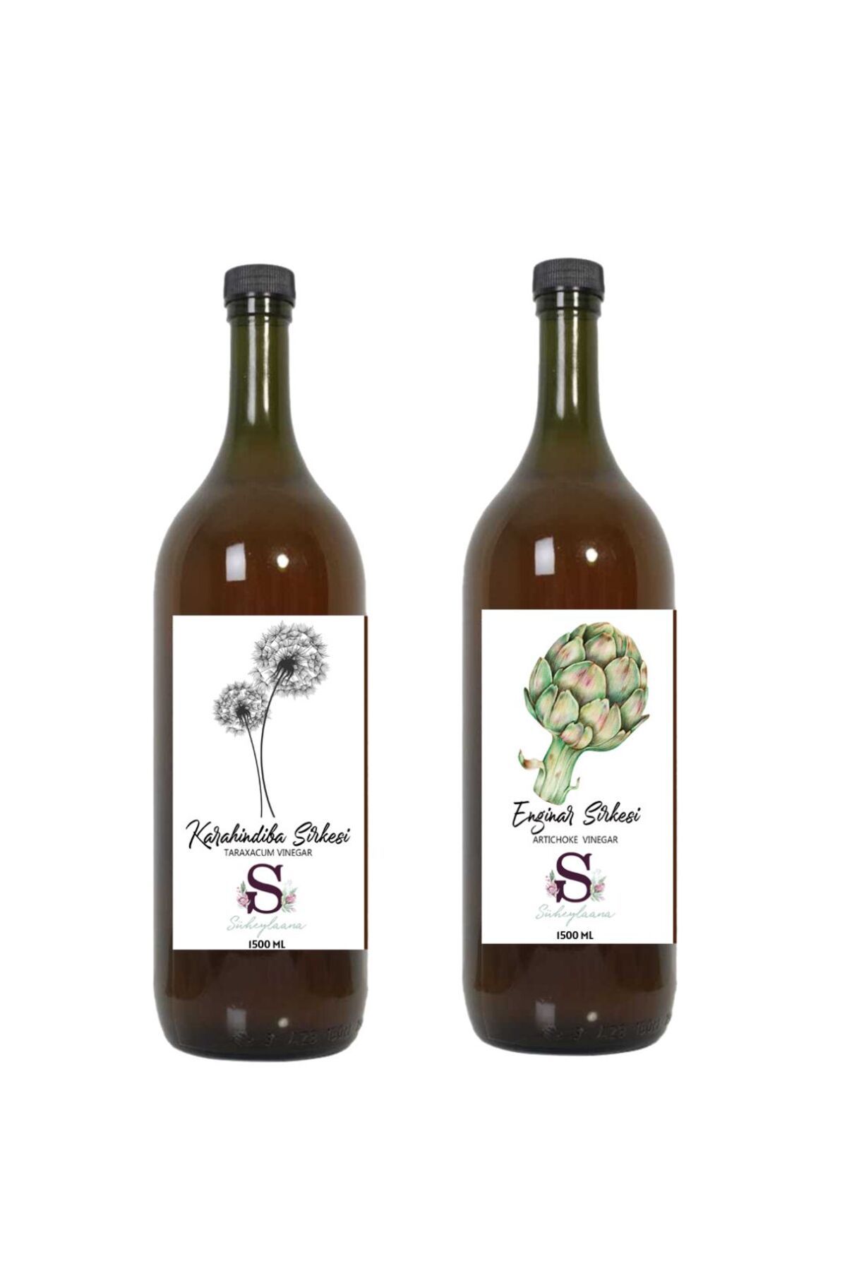 Süheylaana Doğal Karahindiba Sirkesi 1500 Ml - Doğal Enginar Sirkesi 1500 Ml