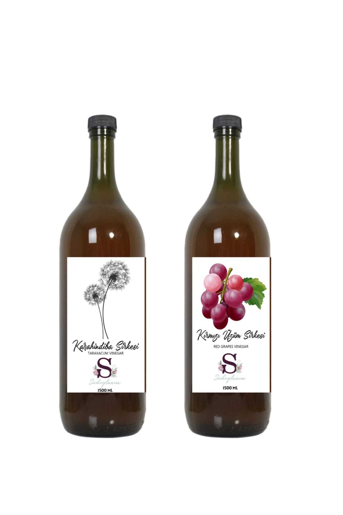 Süheylaana Doğal Karahindiba Sirkesi 1500 Ml - Doğal Kırmızı Üzüm Sirkesi 1500 Ml