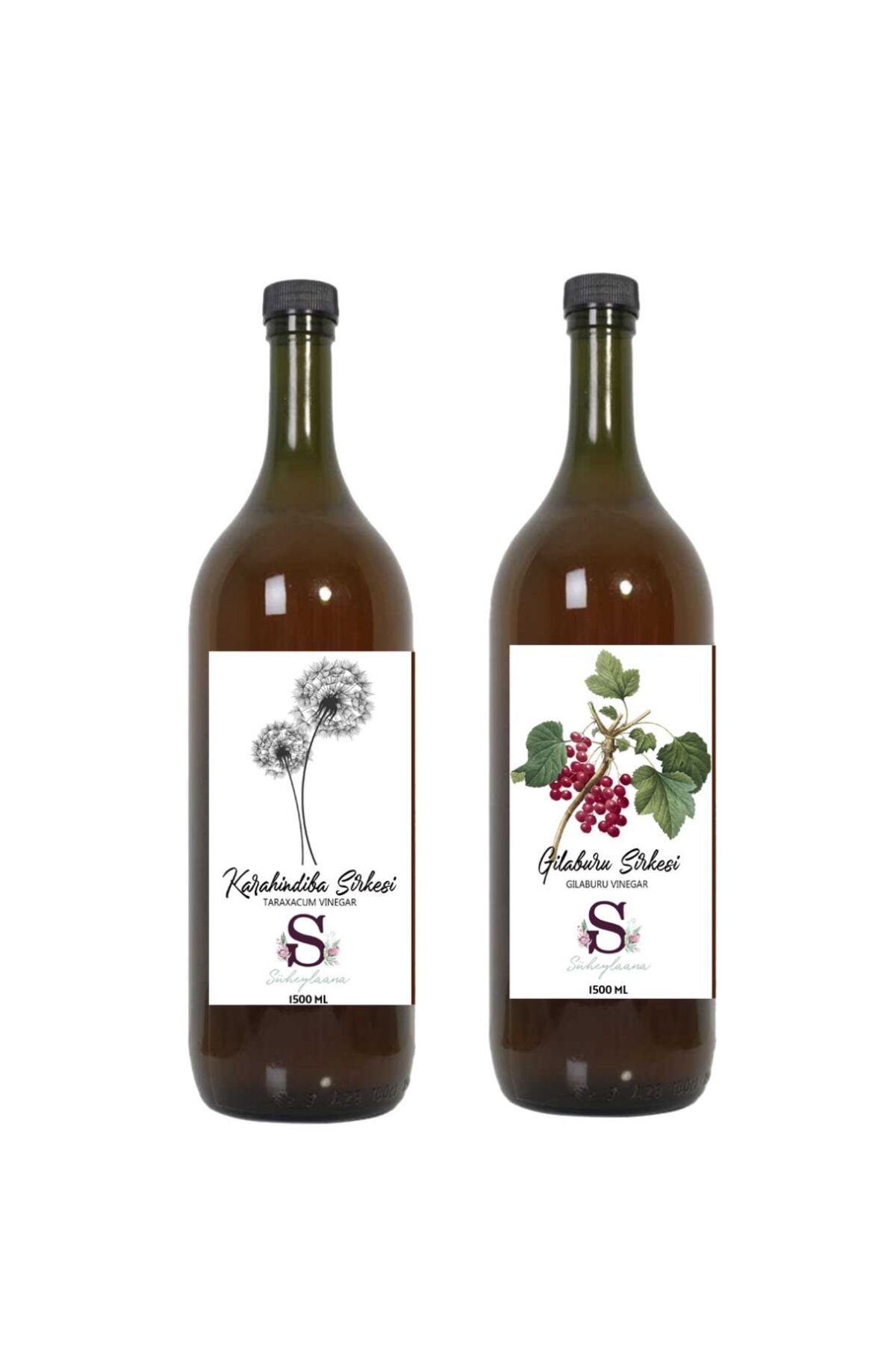 Süheylaana Doğal Karahindiba Sirkesi 1500 Ml - Doğal Gilaburu Sirkesi 1500 Ml