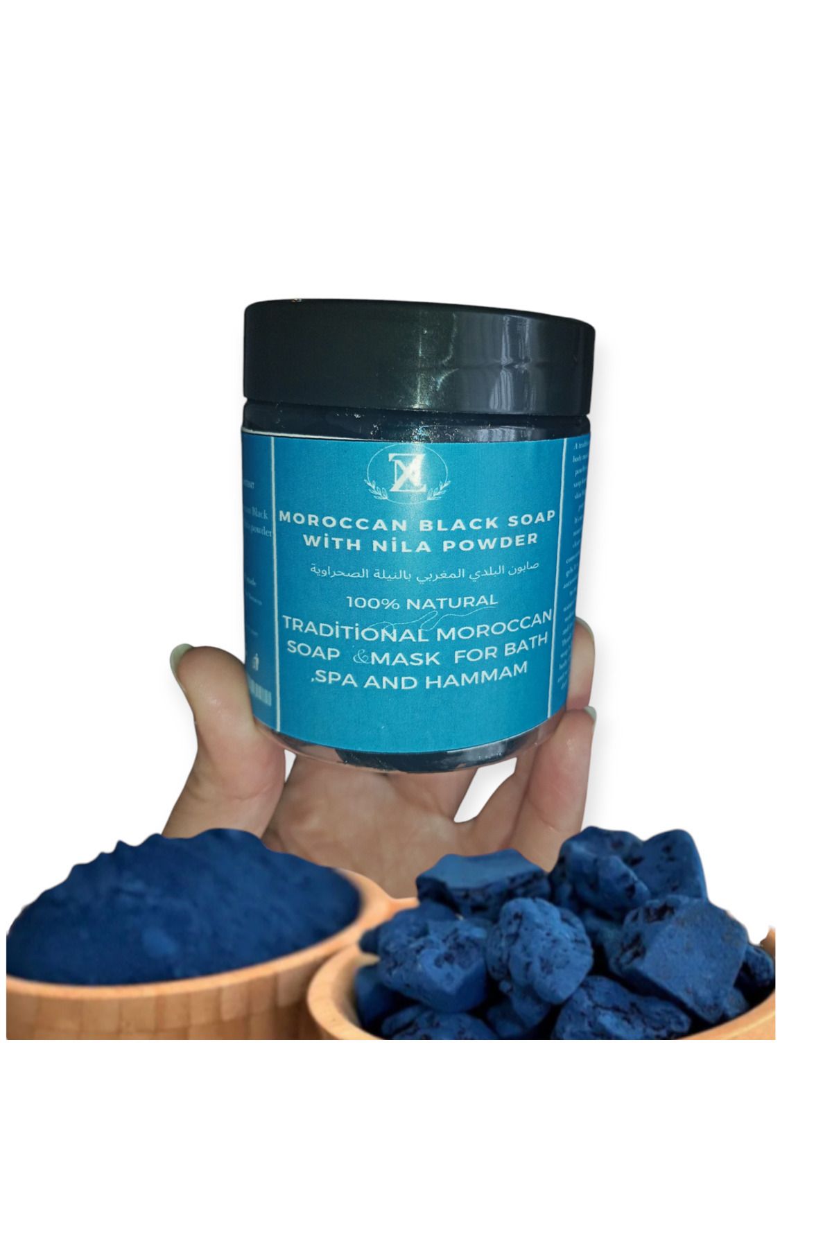 VİSKOYAT Fas Nila Tozu ile Siyah Sabun 200g/Fas Nila Tozu Fas Spa/Fas Siyah Sabunu ,Vücut Peeling.