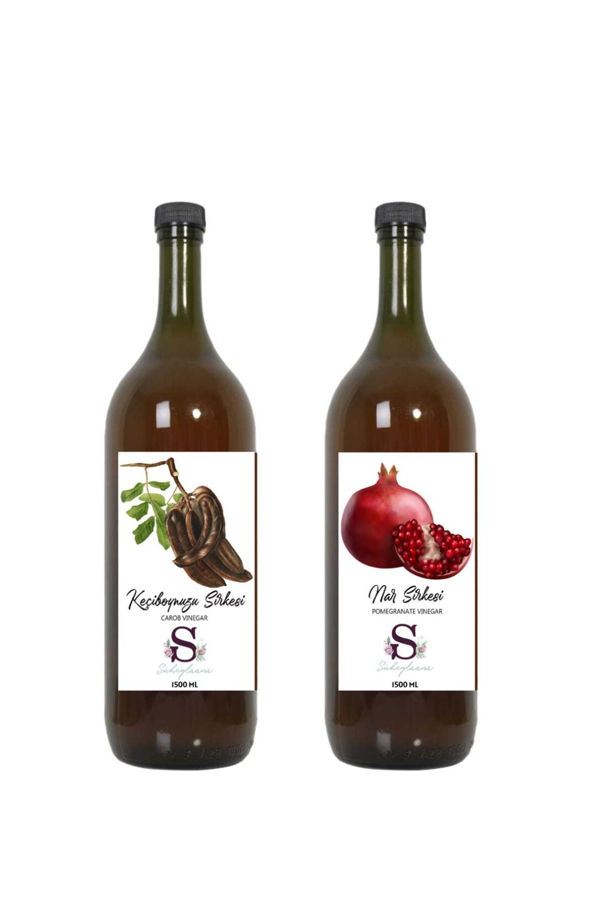 Süheylaana Doğal Keçiboynuzu Sirkesi 1500 Ml - Doğal Nar Sirkesi 1500 Ml